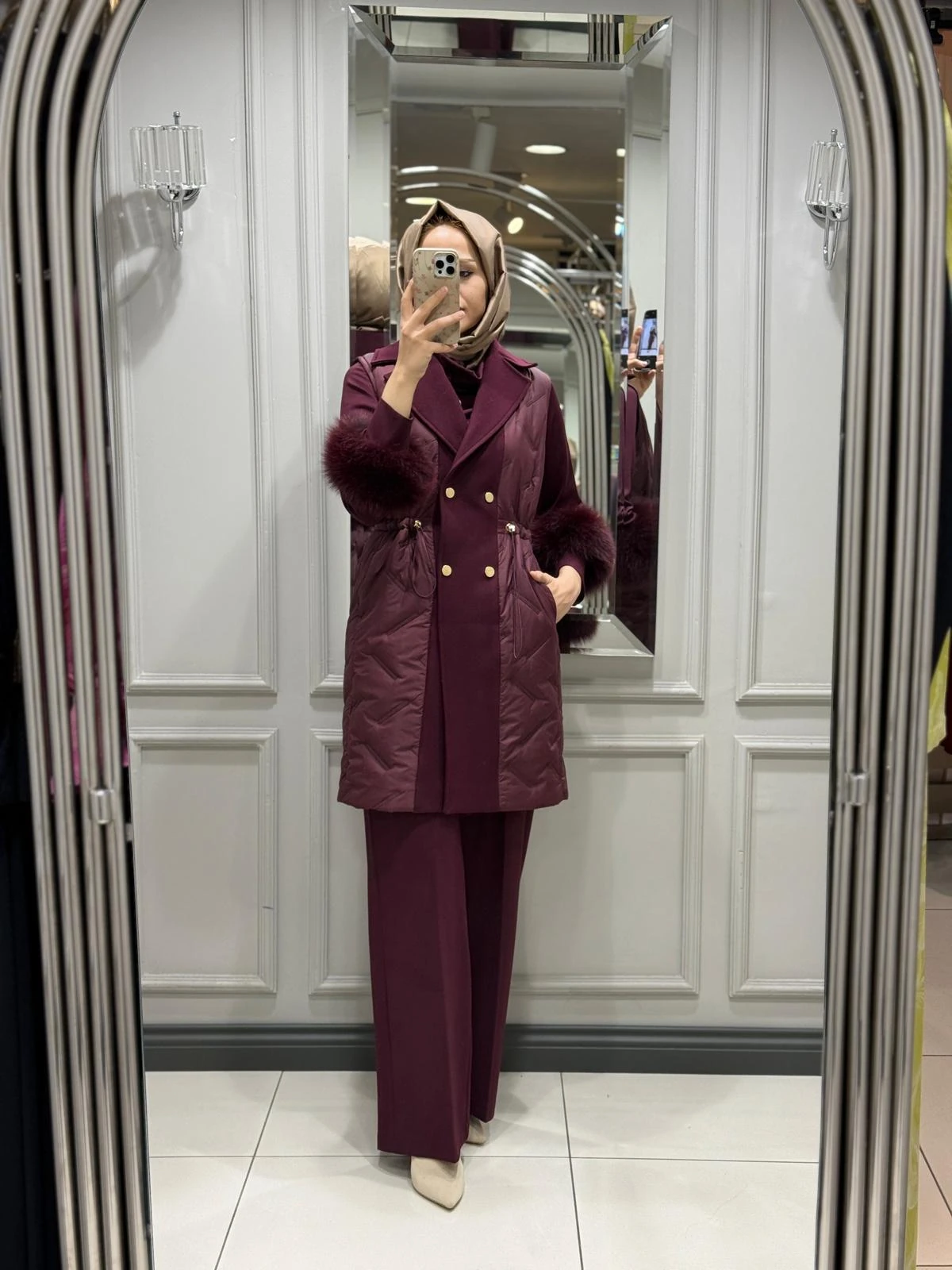 YEŞİM ÖZCAN YELEK - BORDO