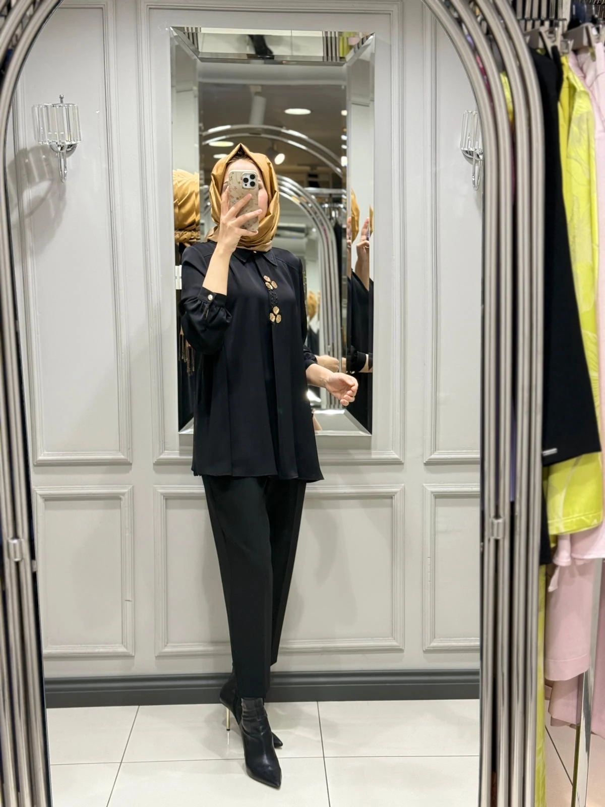 CLANDE BLUZ - SİYAH