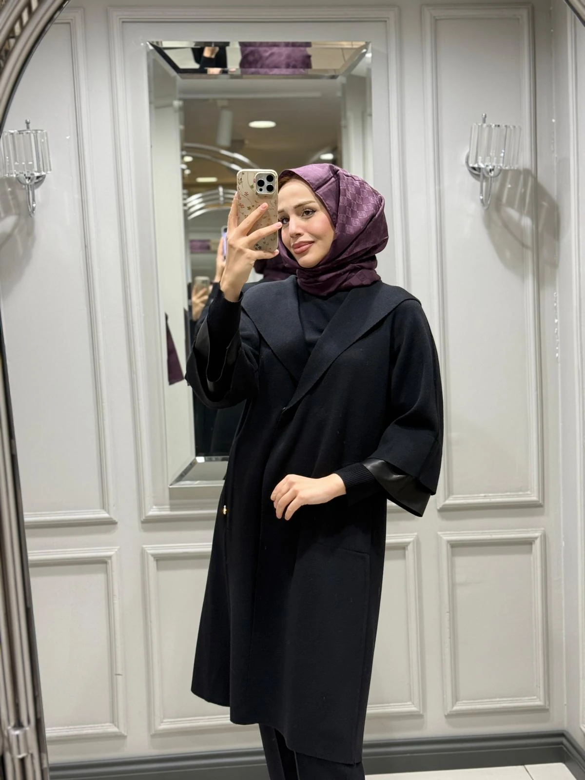 DALİDA DERİ DETAYLI HIRKA