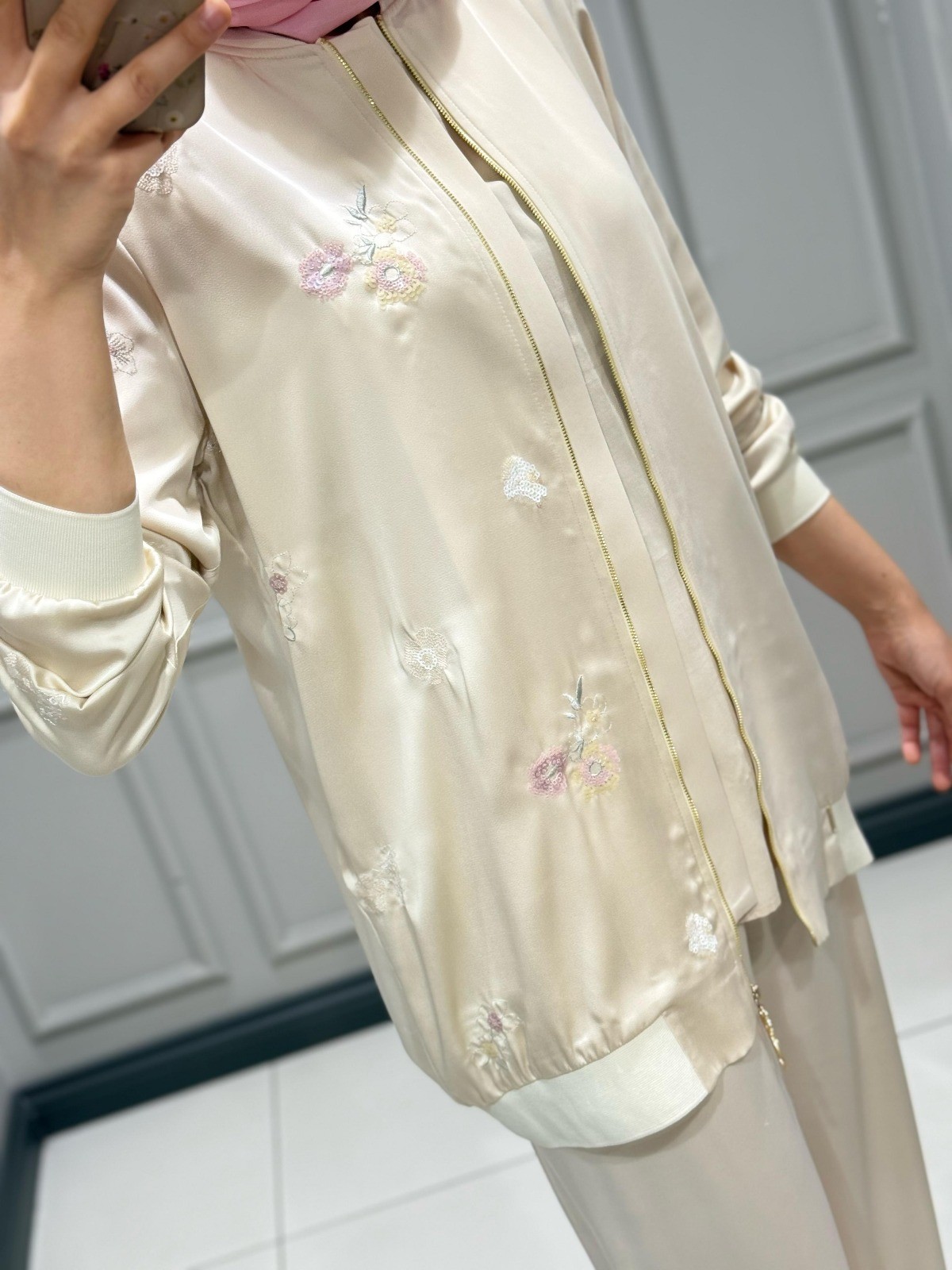 SENNA BLUME BOMBER CEKET PANT TAKIM KREM