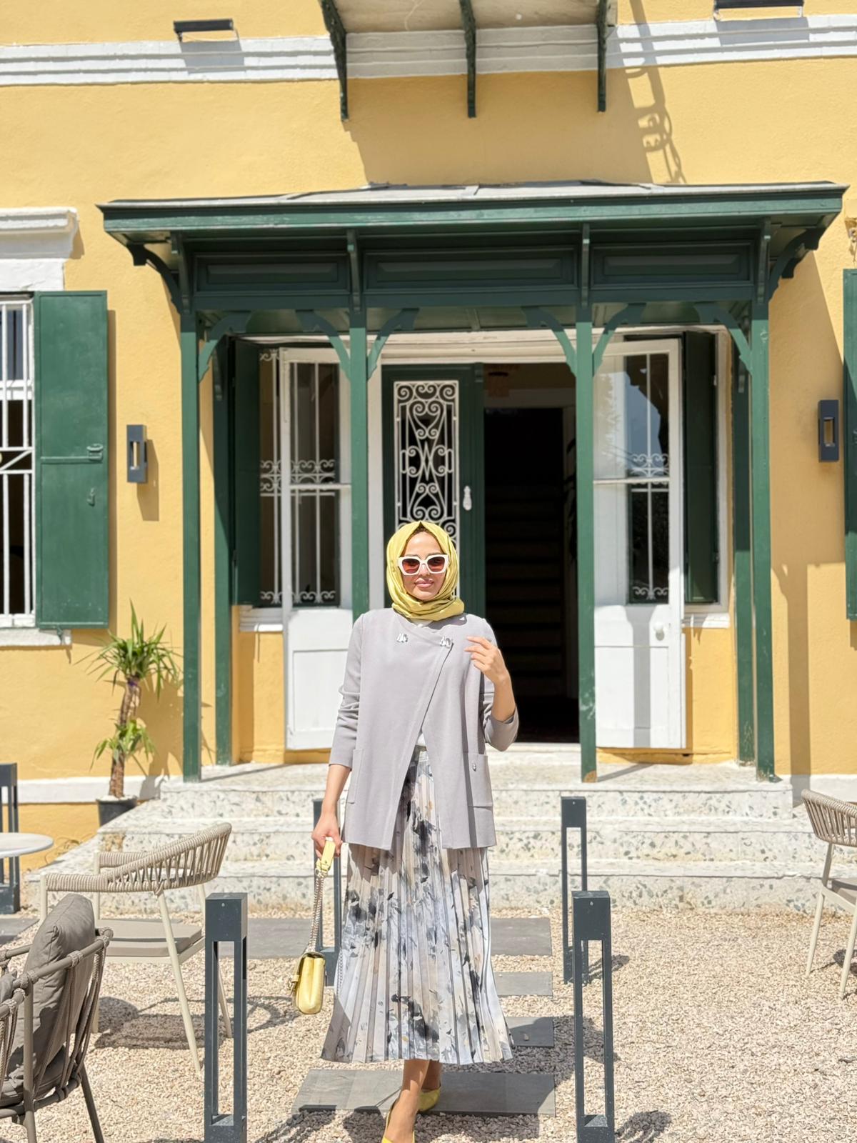 DALİDADESENLİ PLİSE ETEK - SİYAH