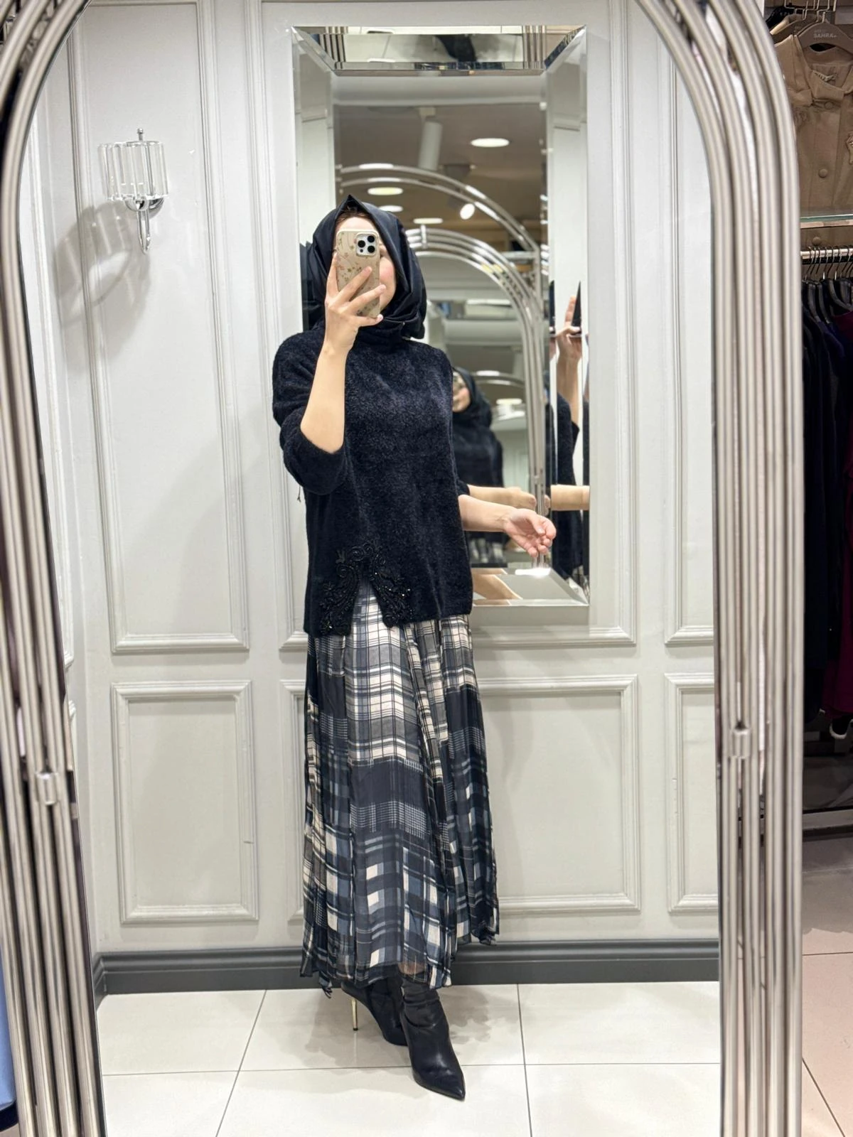 VENÖVE PERA TRİKO TUNİK - SİYAH