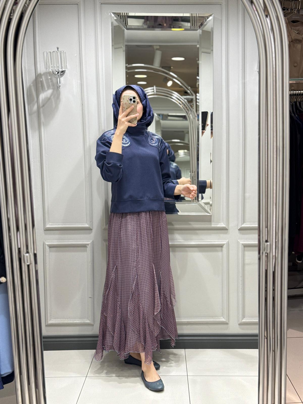 VENÖVE BERT ETEK LEOPAR - BORDO MAVİ