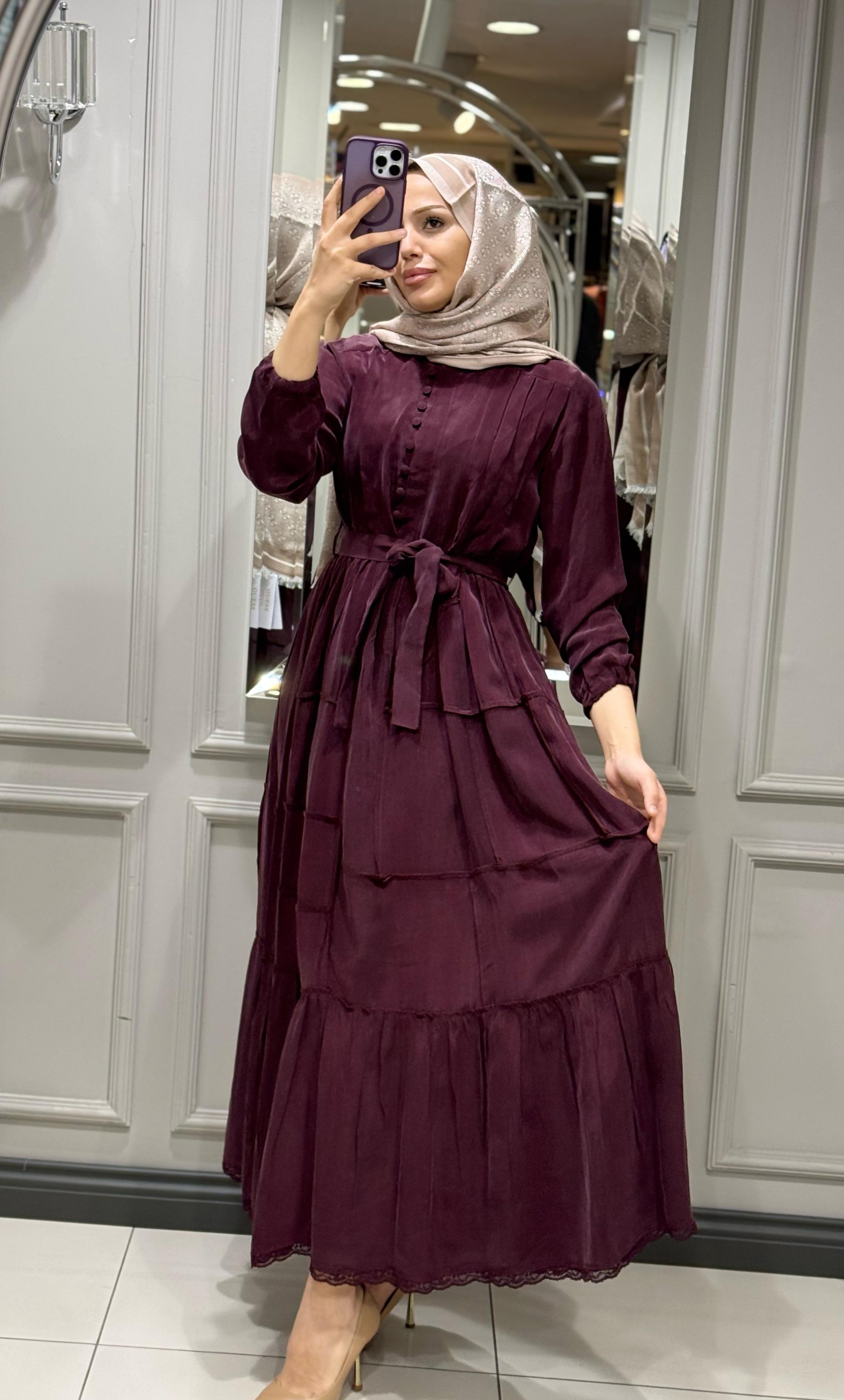 MISSWHENCE ELBISE - BORDO