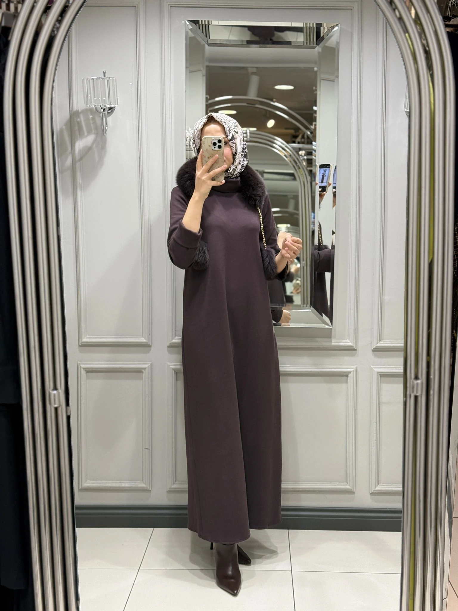 QUPRA ELBİSE - KAHVE