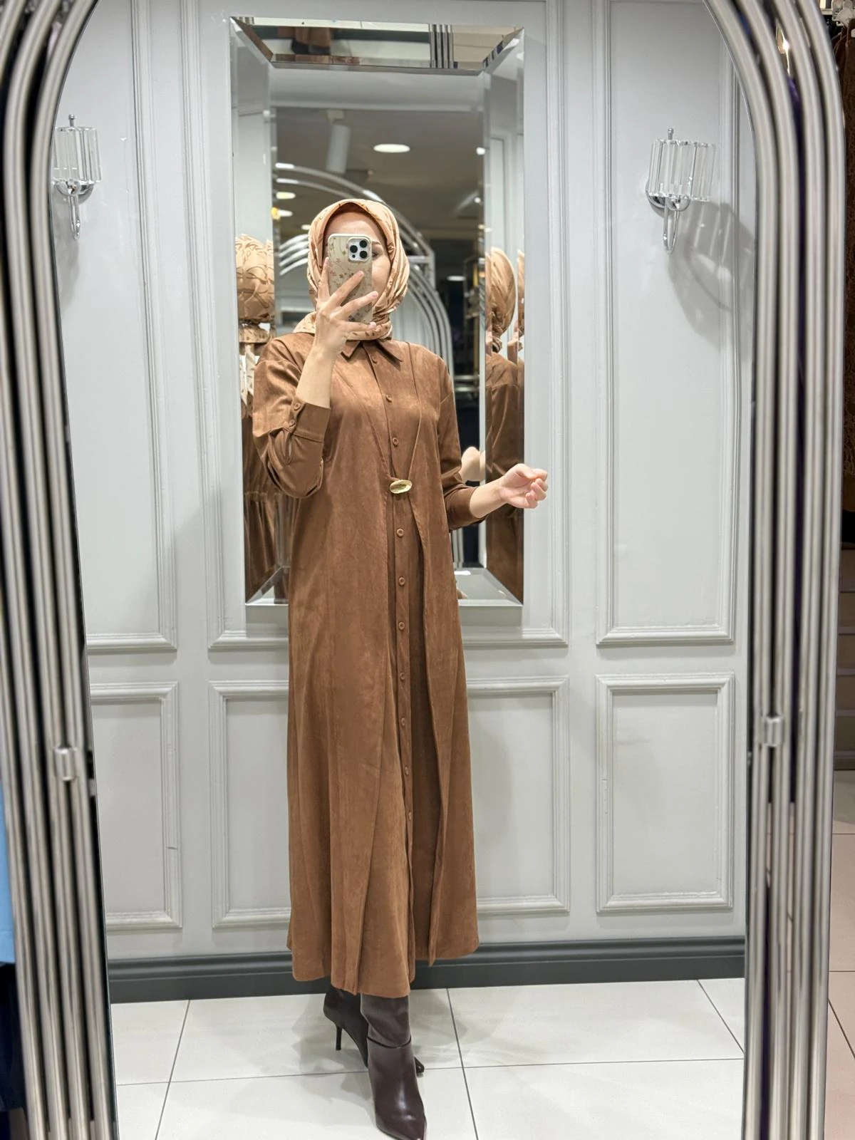 CLANDE ELBİSE - KAHVE