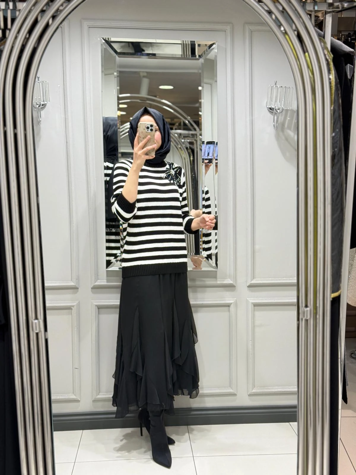 VENÖVE ISCO TRİKO KAZAK - SİYAH ÇİZGİLİ