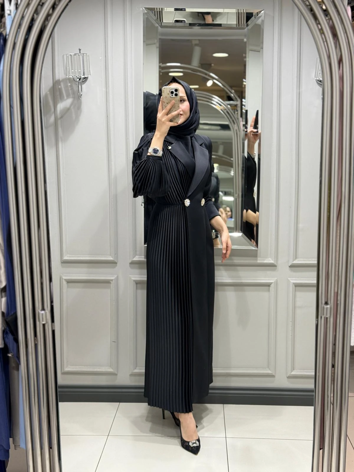 SENNA ELİSE ABİYE ELBISE - SİYAH