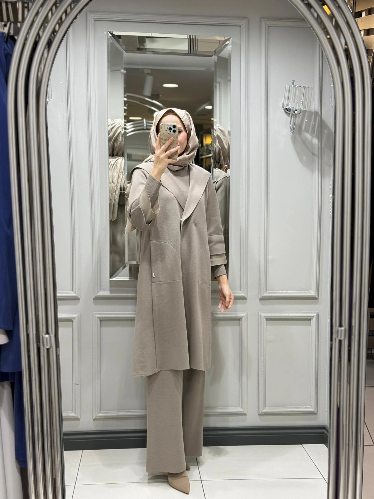 DALİDA DERİ DETAYLI HIRKA - MİNK