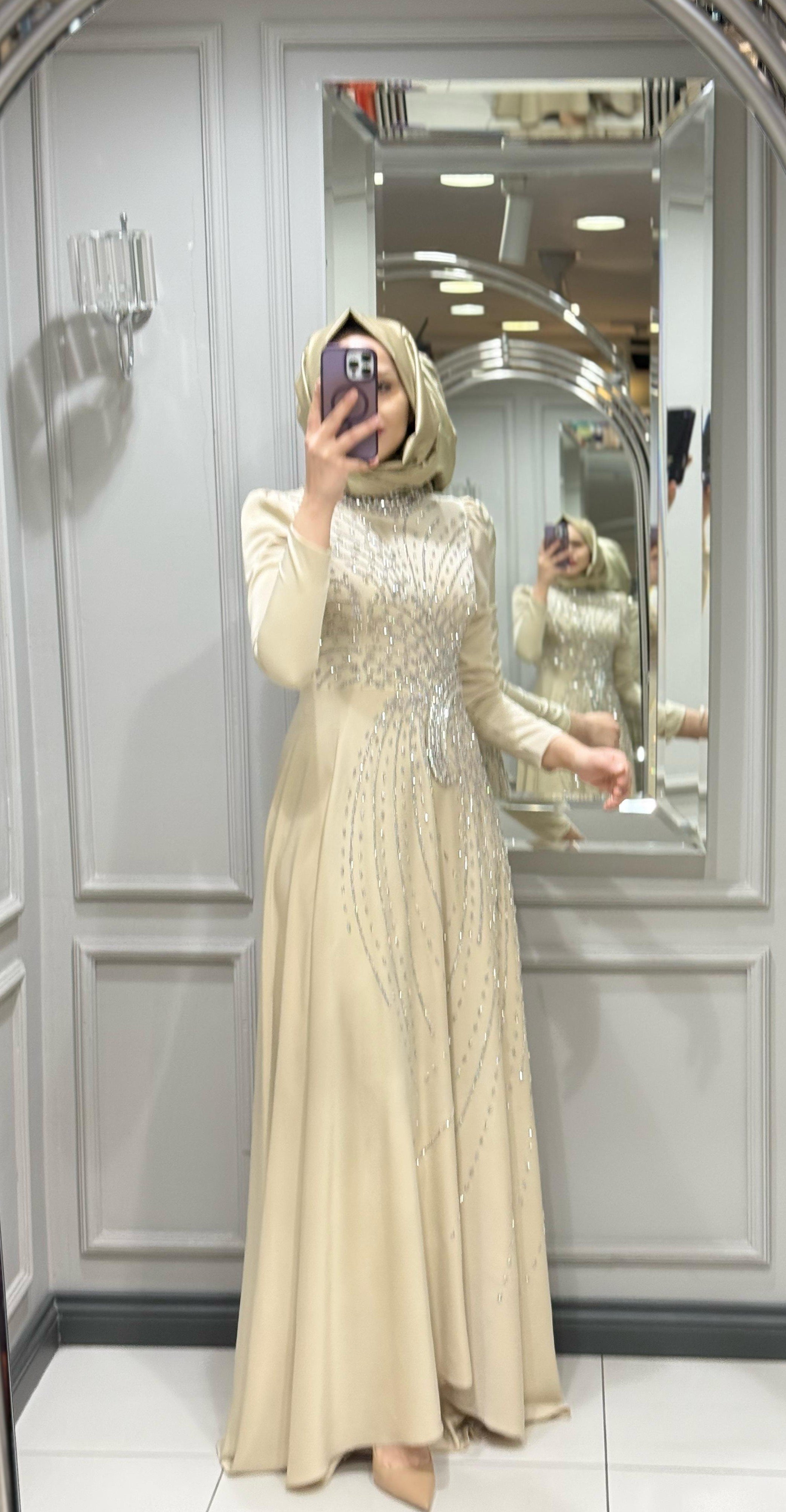 FERİHA GECE ABİYE - GOLD