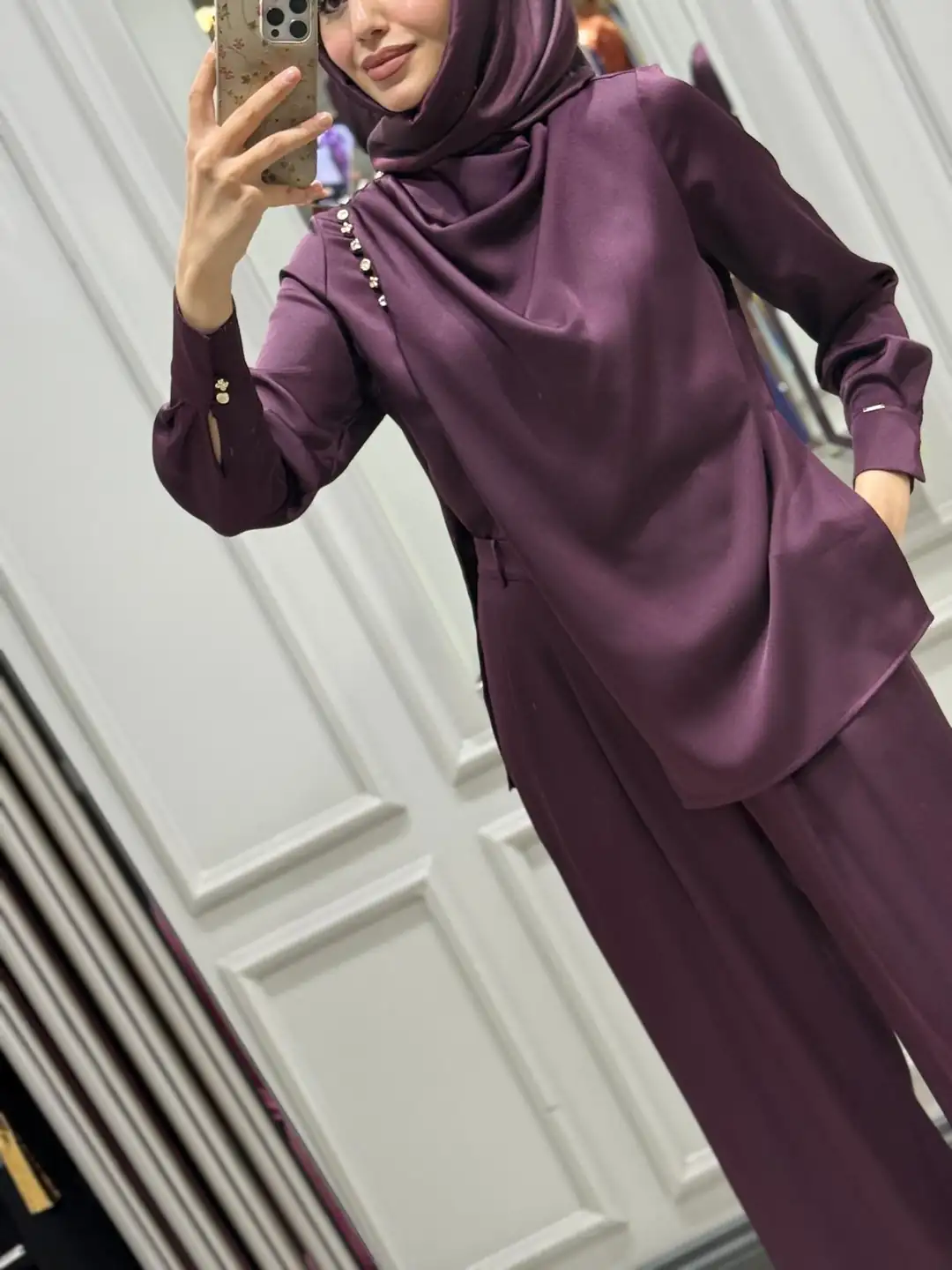 SENNA NATALİ BLUZ PANTOLON(MÜRDÜM)