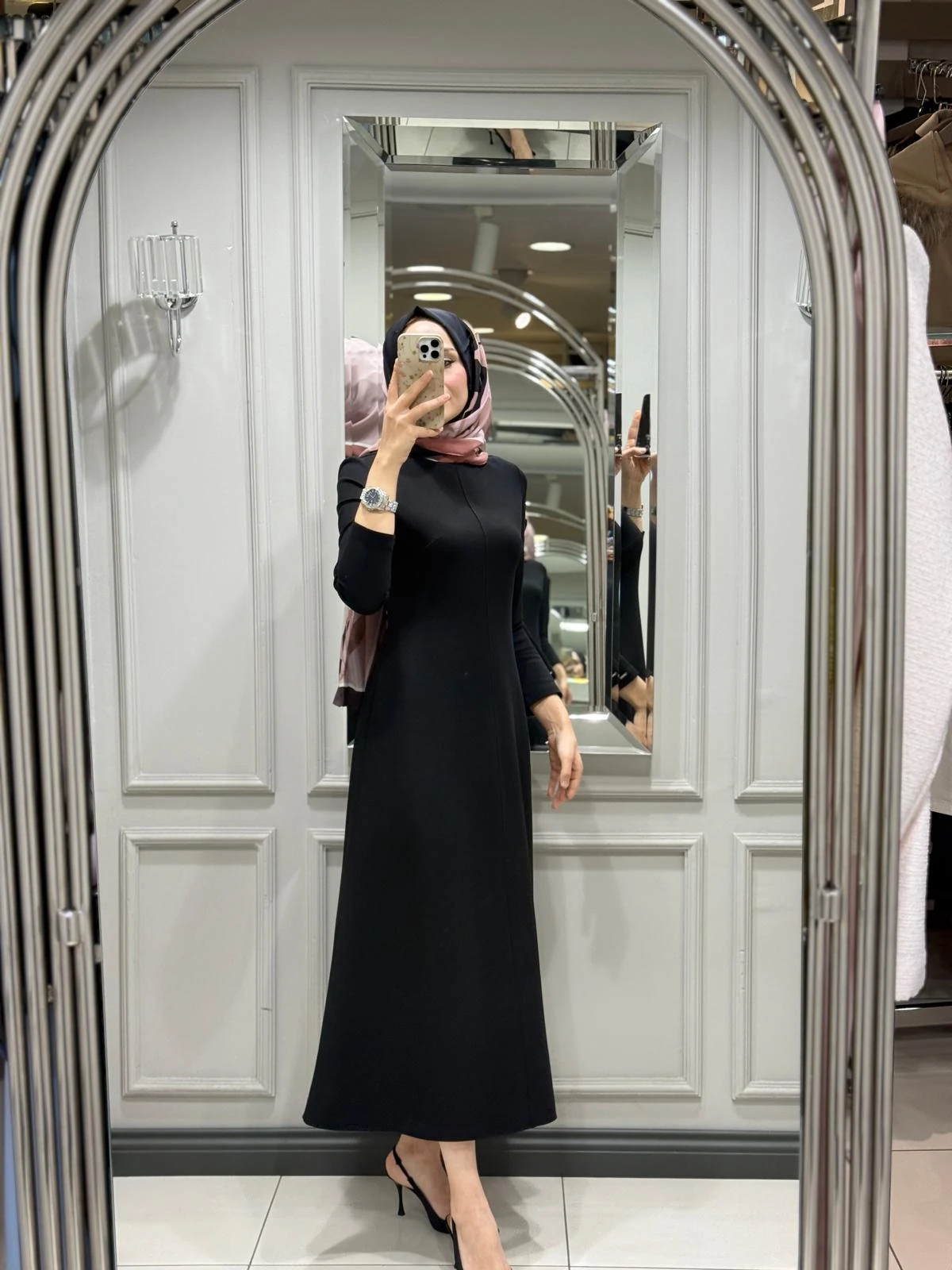 SENNA ZEYA UZUNKOL ELBISE - SİYAH