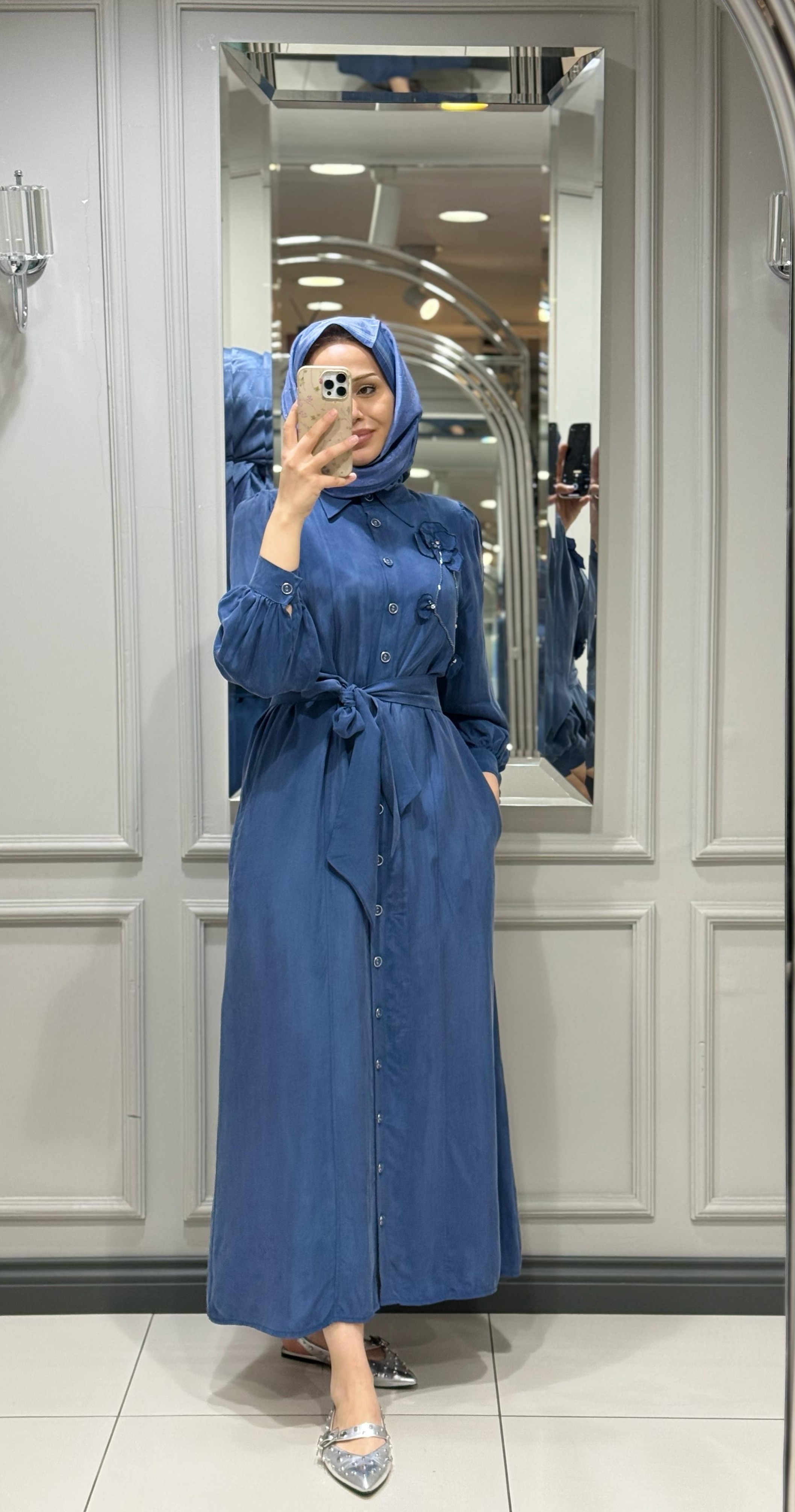 DARA CLANDE  ELBİSE - INDIGO