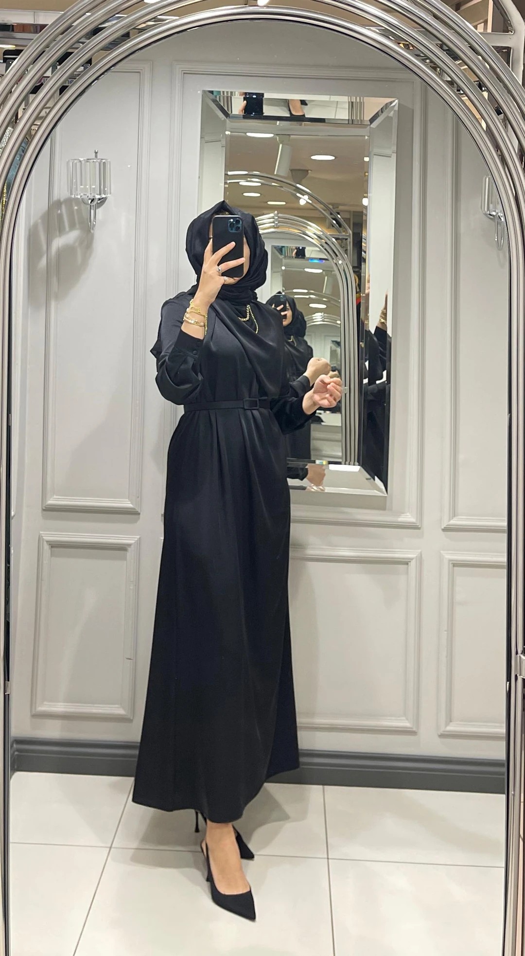 SENNA CRİSTALLE ELBİSE - SİYAH