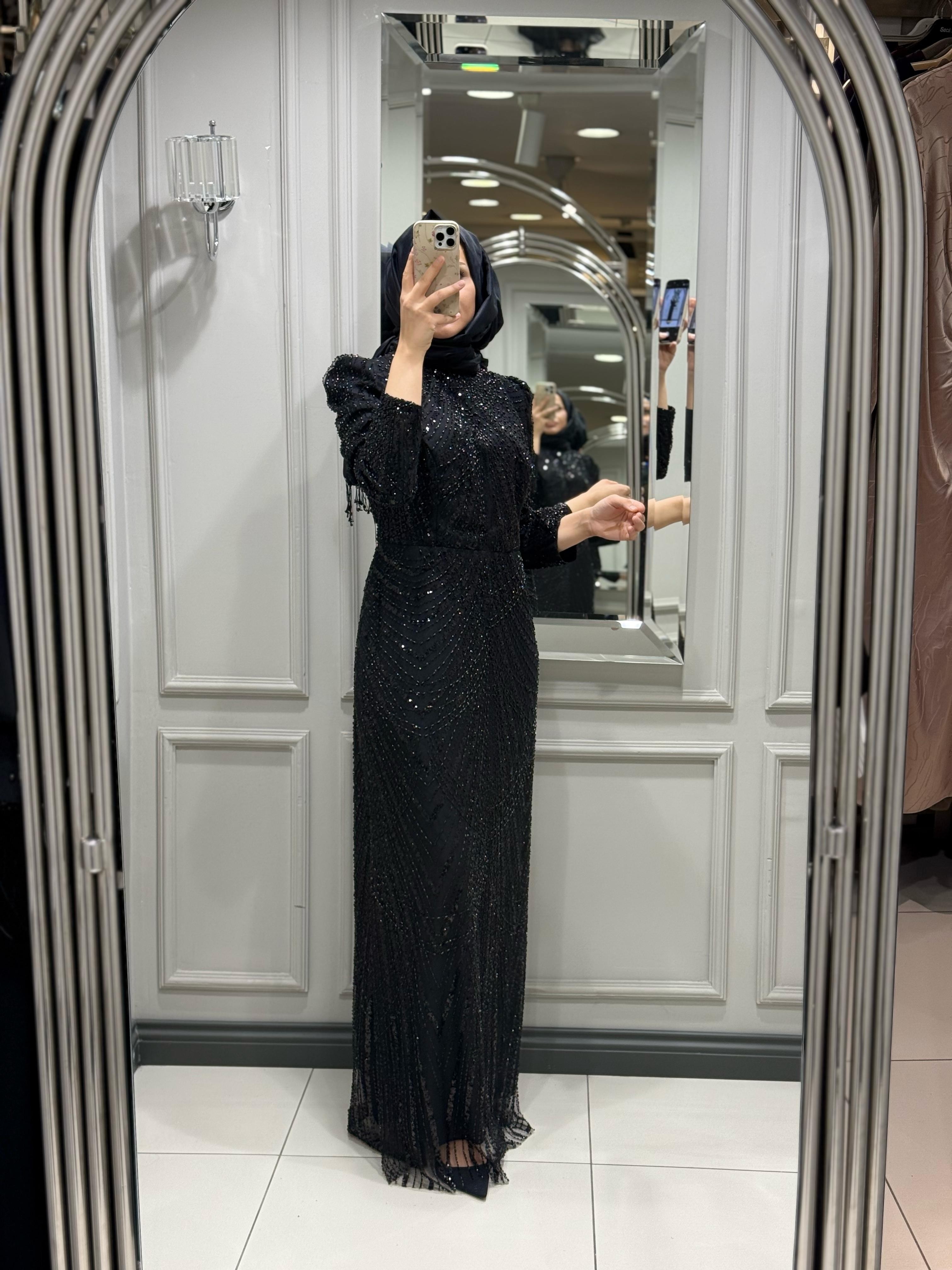 FASHION NIGHT ABİYE ELBİSE - SİYAH