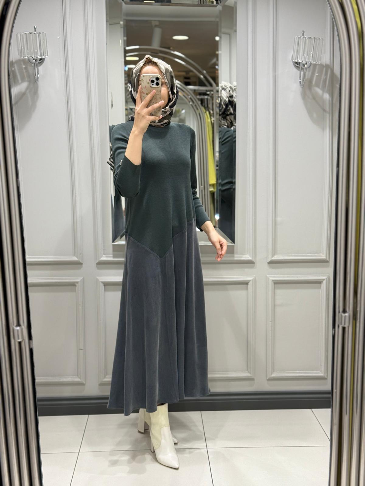 DALİDA ELBİSE - DARK GREY
