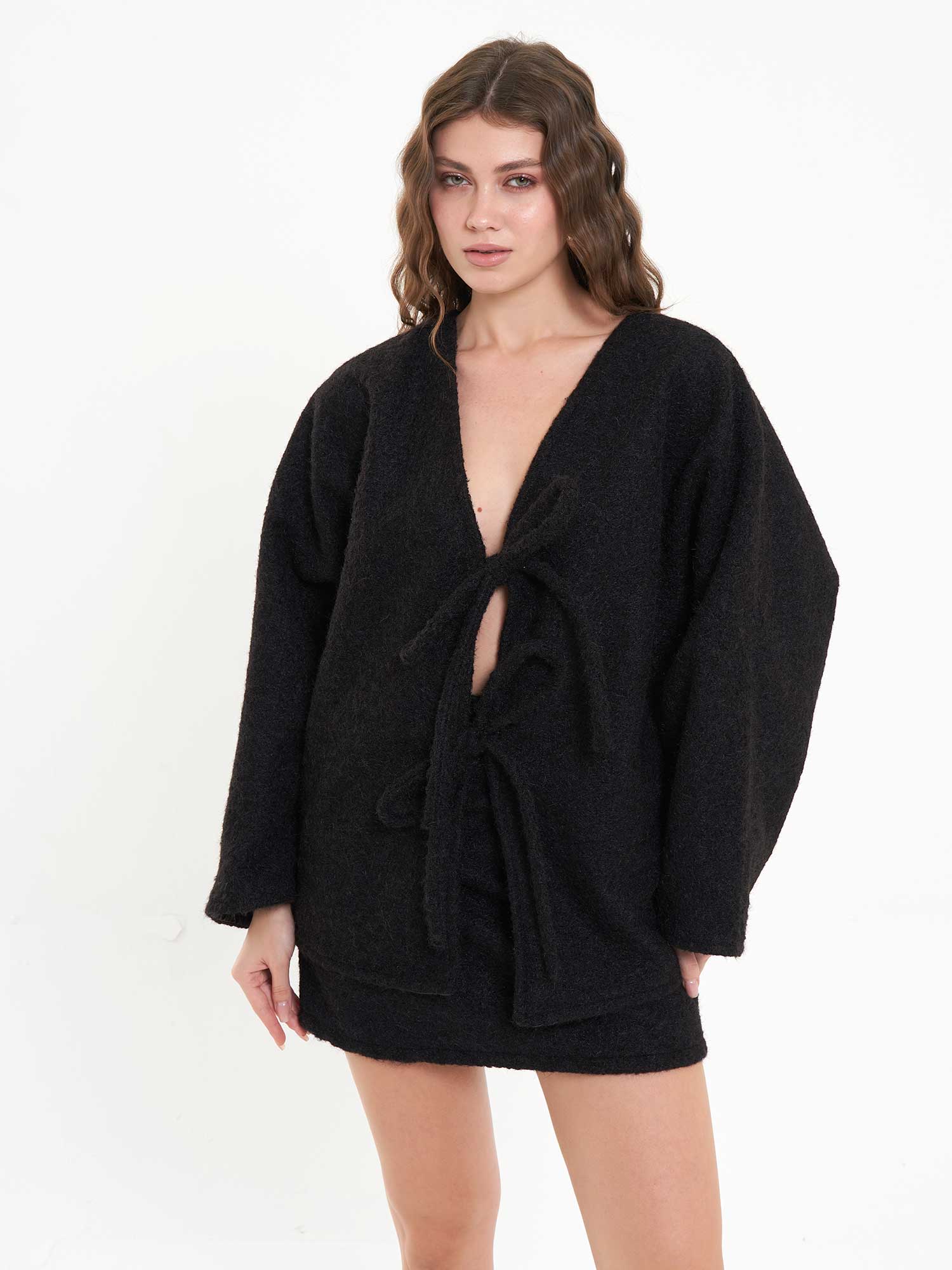 220595 Önü Bağlamalı Etek Takım