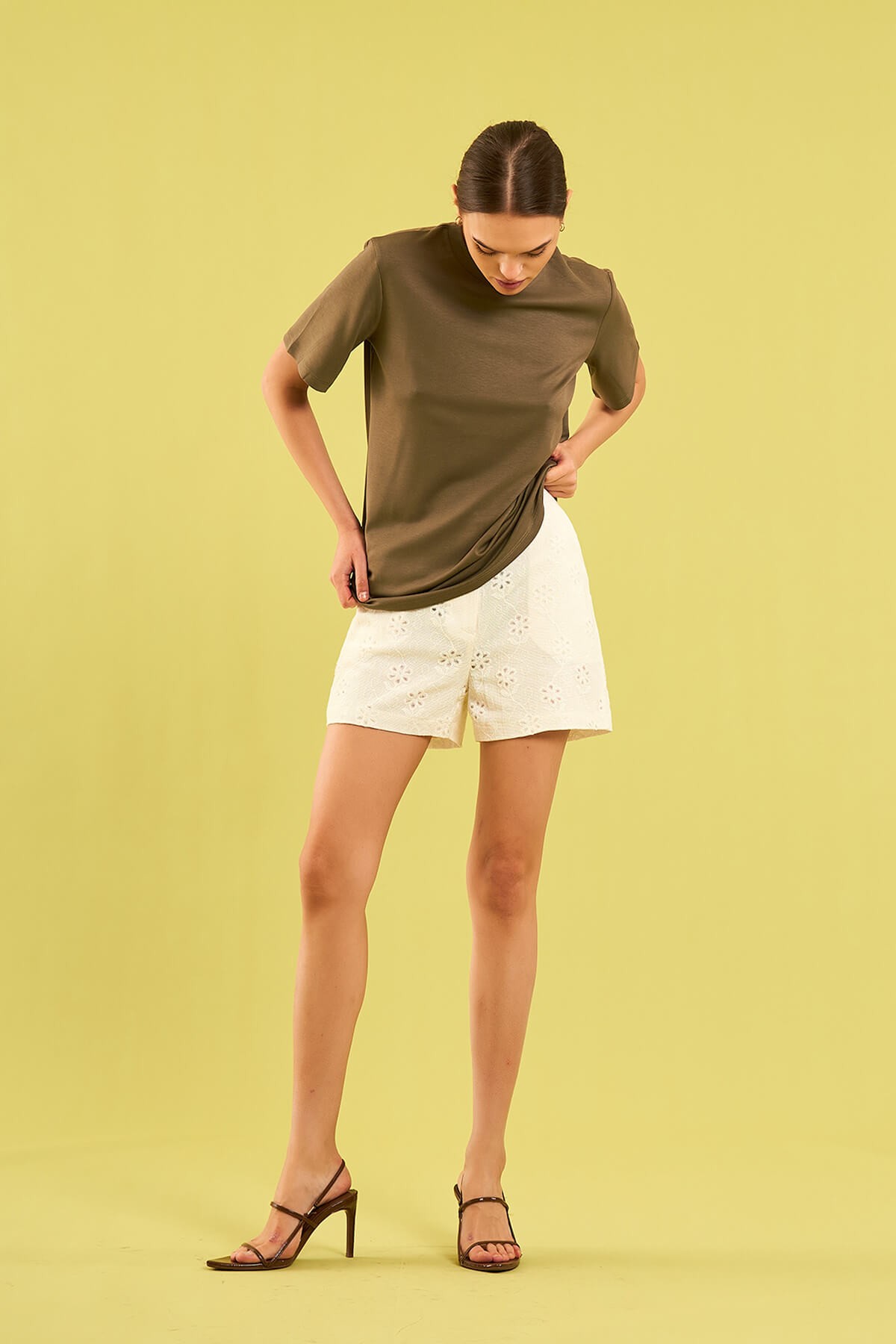 050642 BİSİKLET YAKALI OVERSİZE TSHIRT