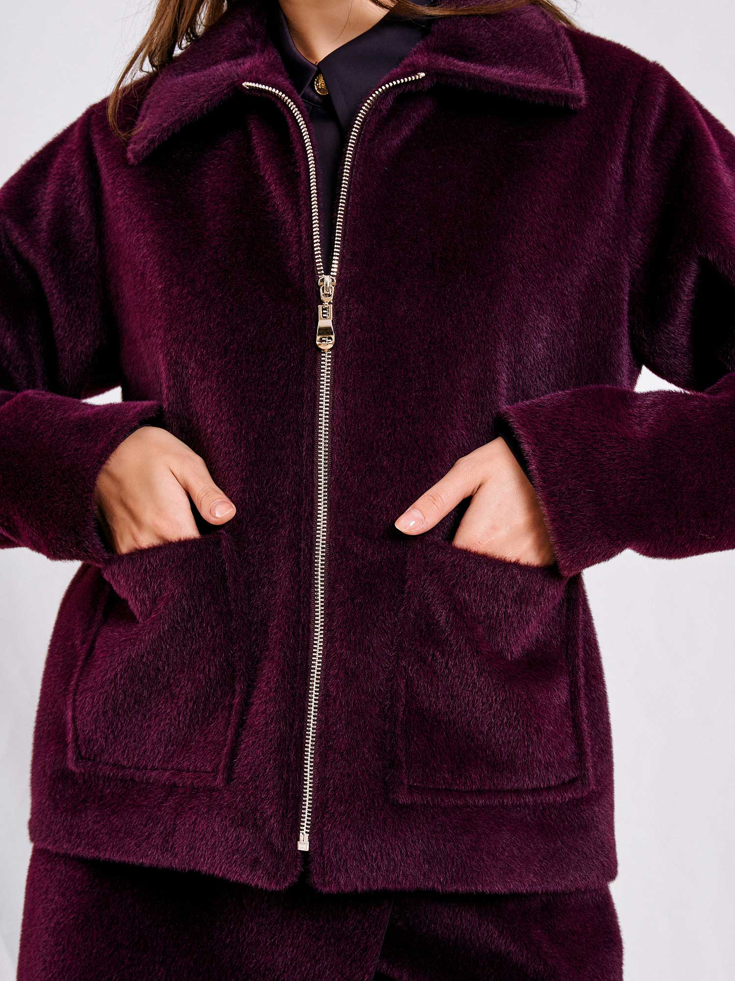 160828 Fermuarlı Erkek Yaka Ceket