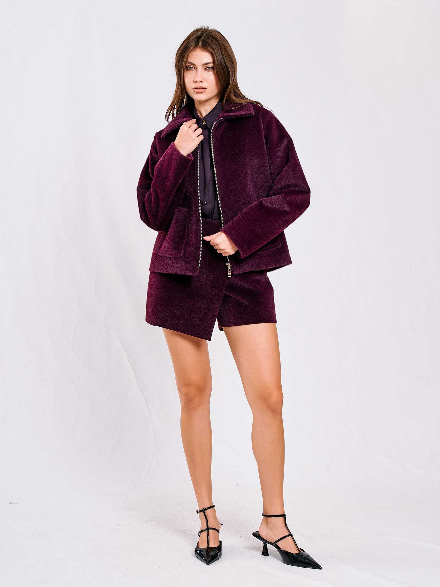 160828 Fermuarlı Erkek Yaka Ceket