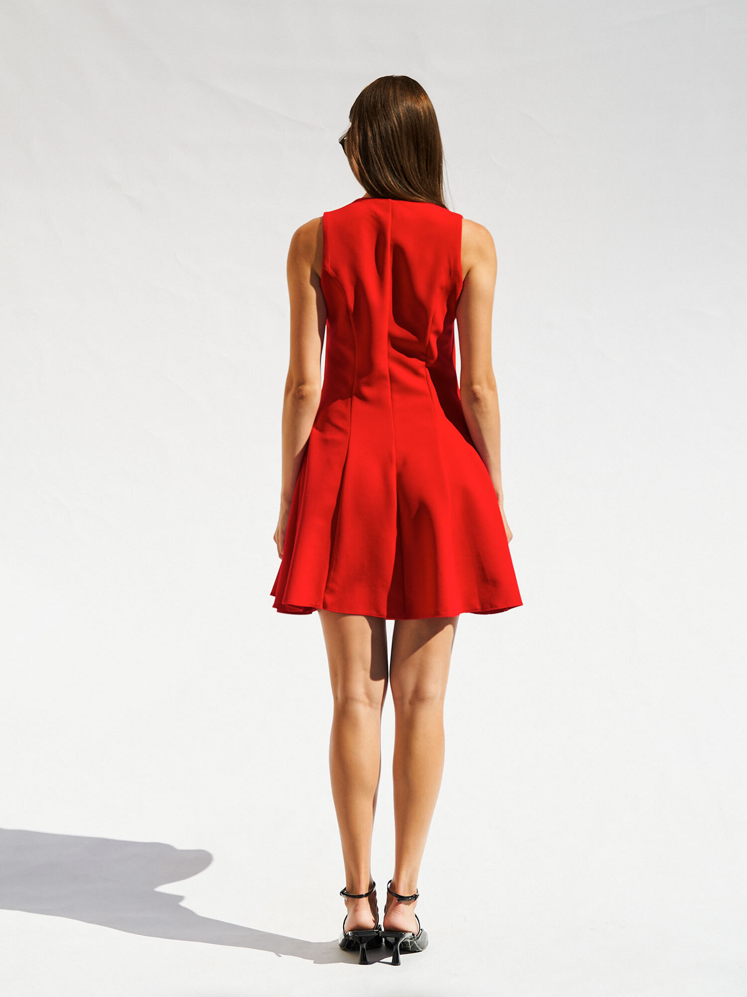 111611 Kolsuz Mini Düğme Detaylı Elbise