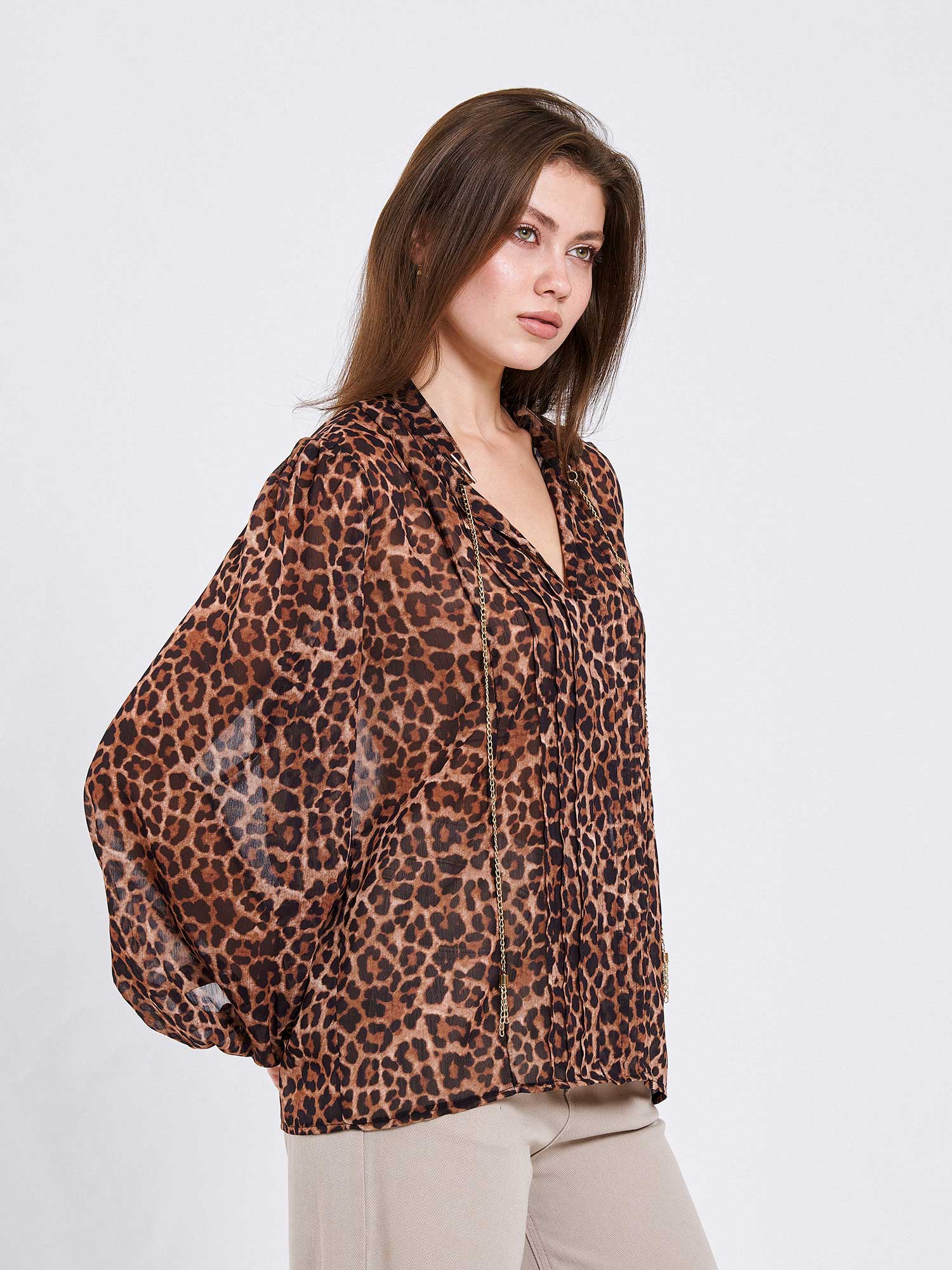 071780 Nervürlü Desenli Gömlek