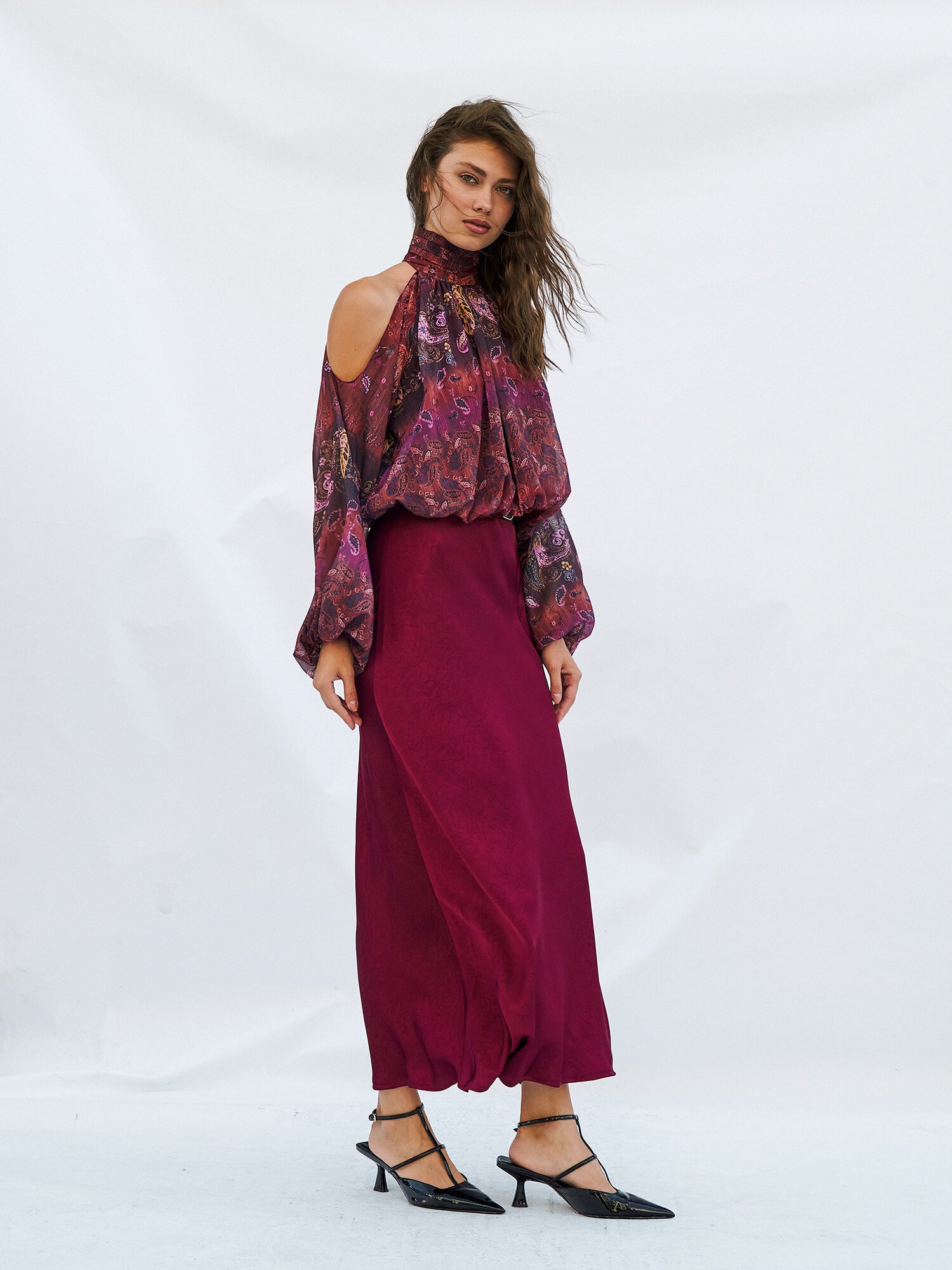 041096 Beli Kemerli Saten Etek