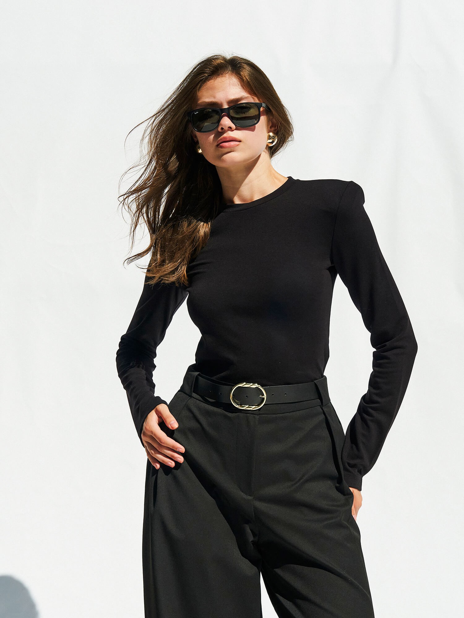 071768 Bisiklet Yaka Vatkalı Bodysuit
