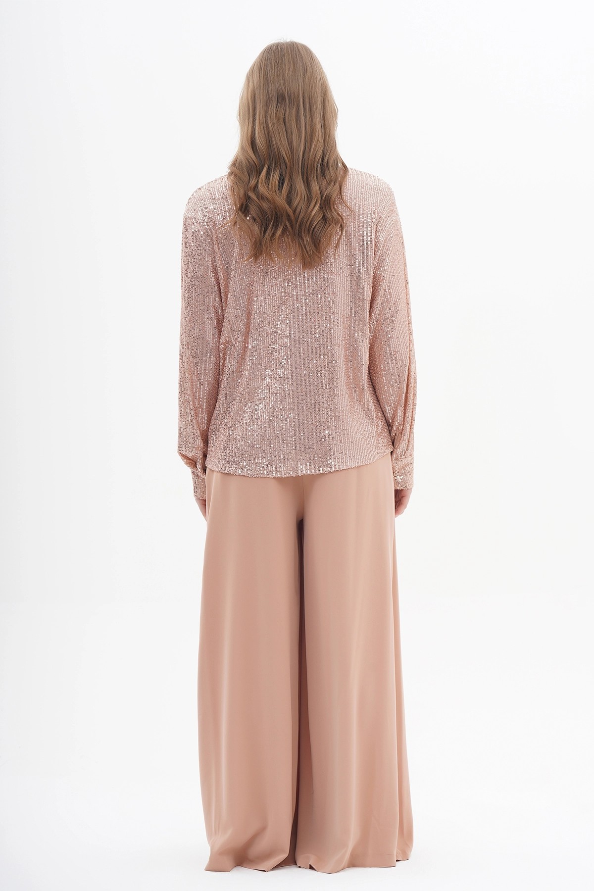 080425 Chemise à paillettes à double poche