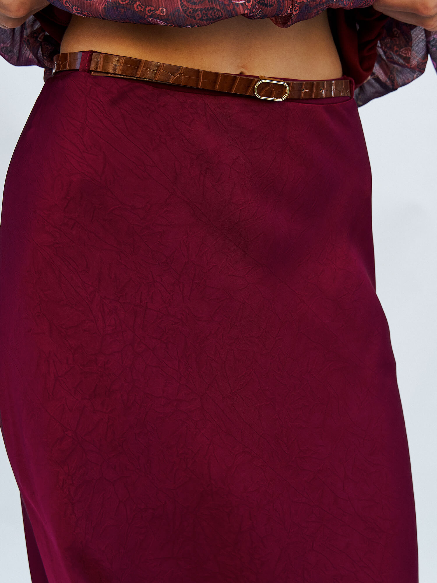 041096 Beli Kemerli Saten Etek