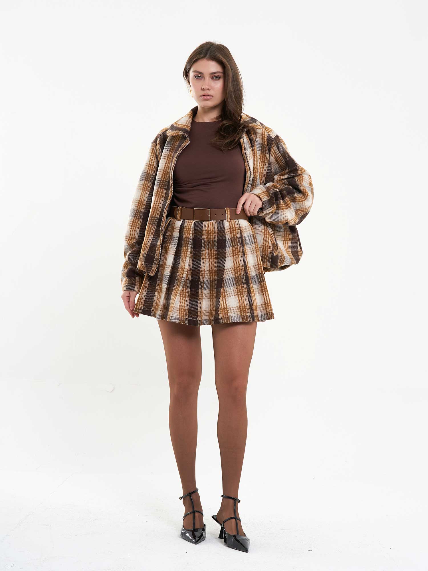 041125 Mini Pileli Etek