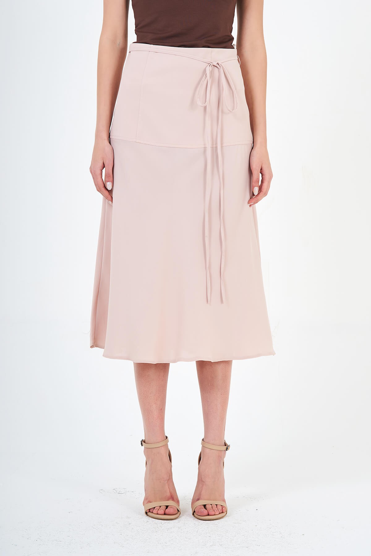 041010 CORSET LOOK MIDI LENGTH SKIRT