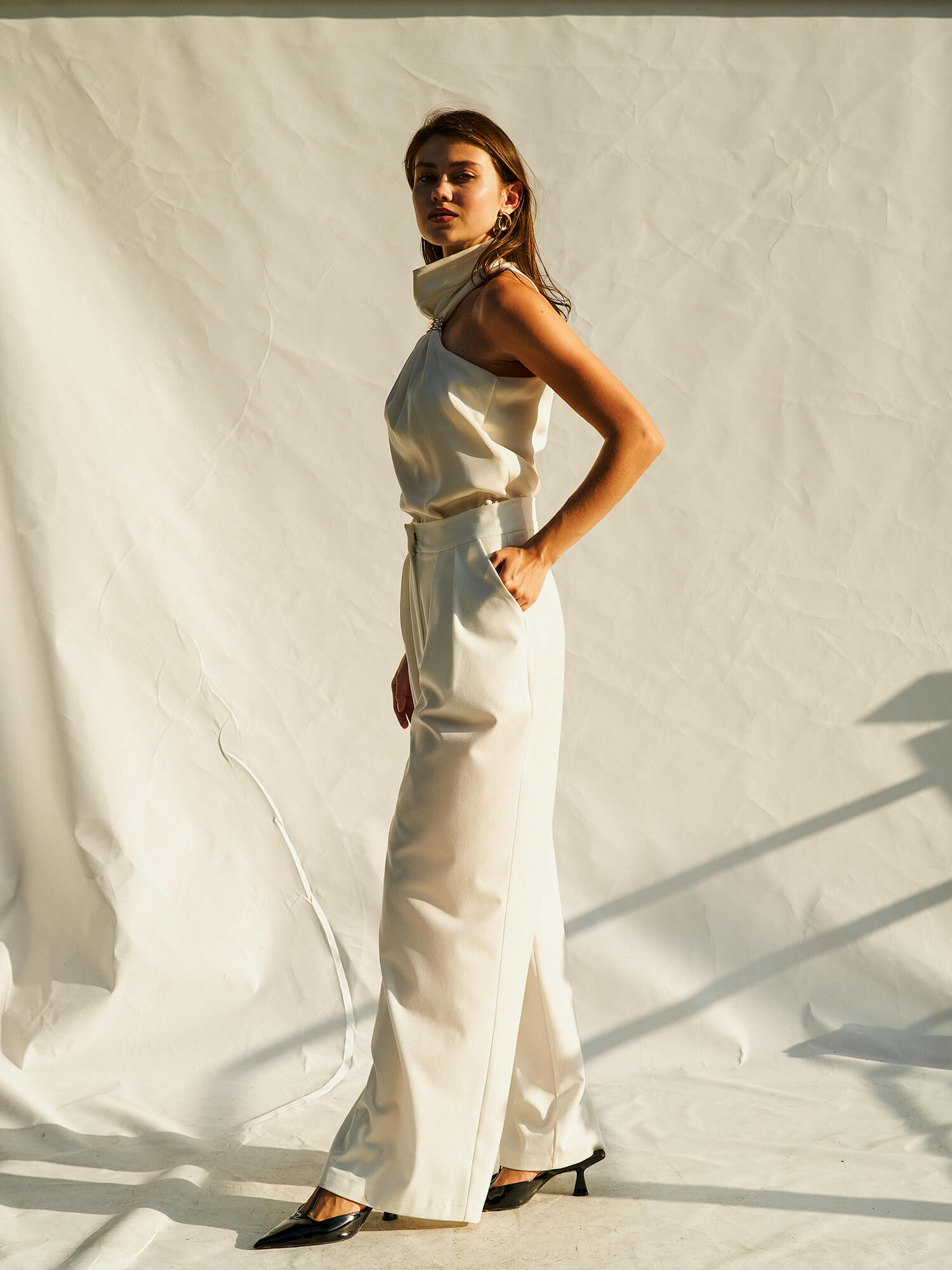 071773 Tokalı Saten Bluz