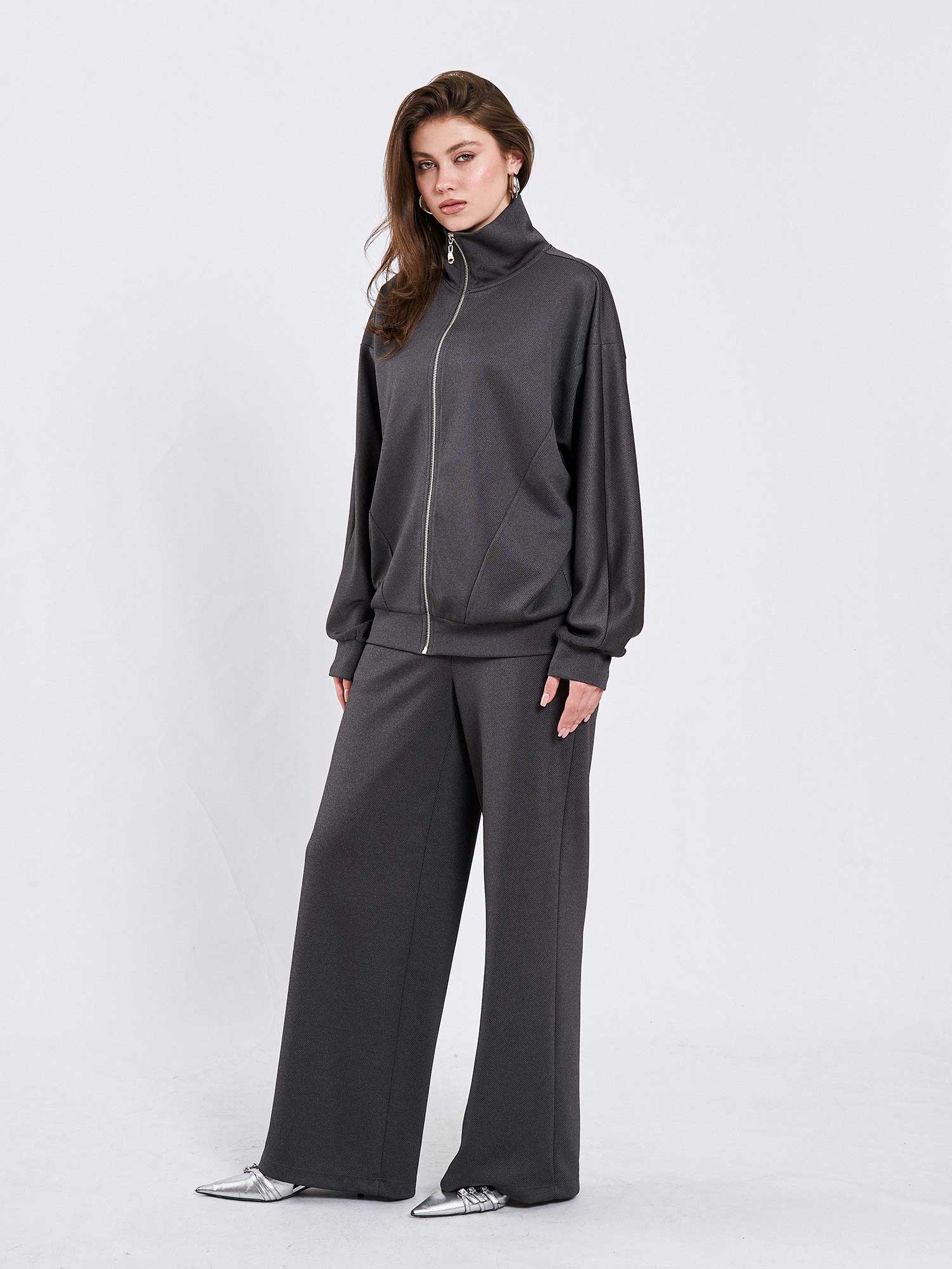 220594 Önü Fermuarlı Örme Eşofman Takım