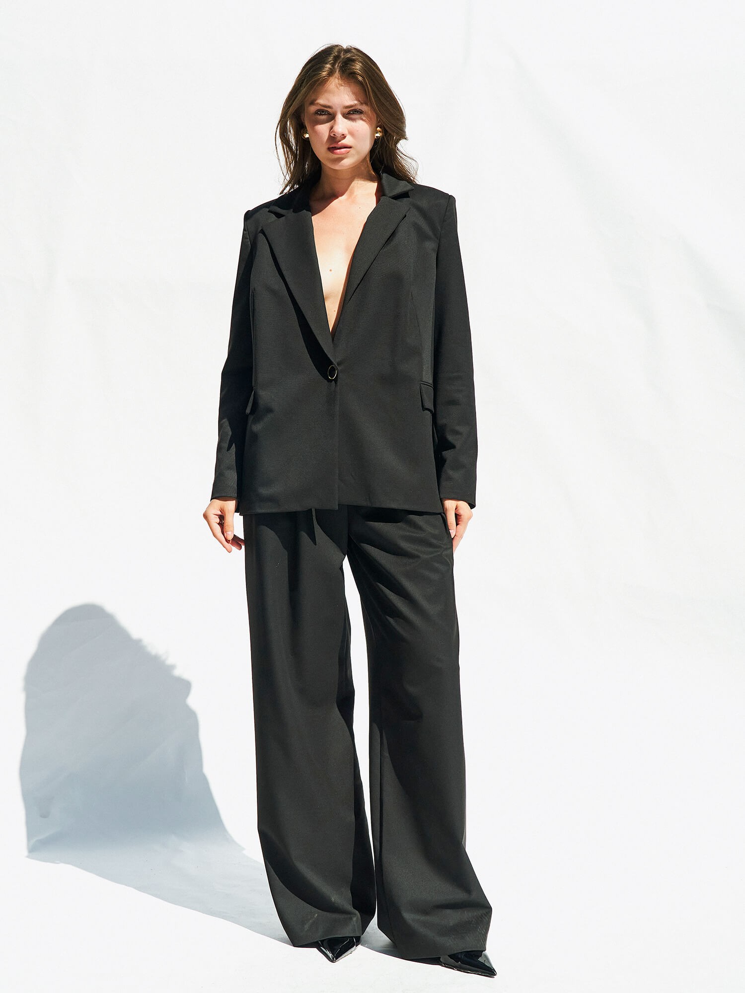 130984 Tek Düğmeli Blazer Ceket