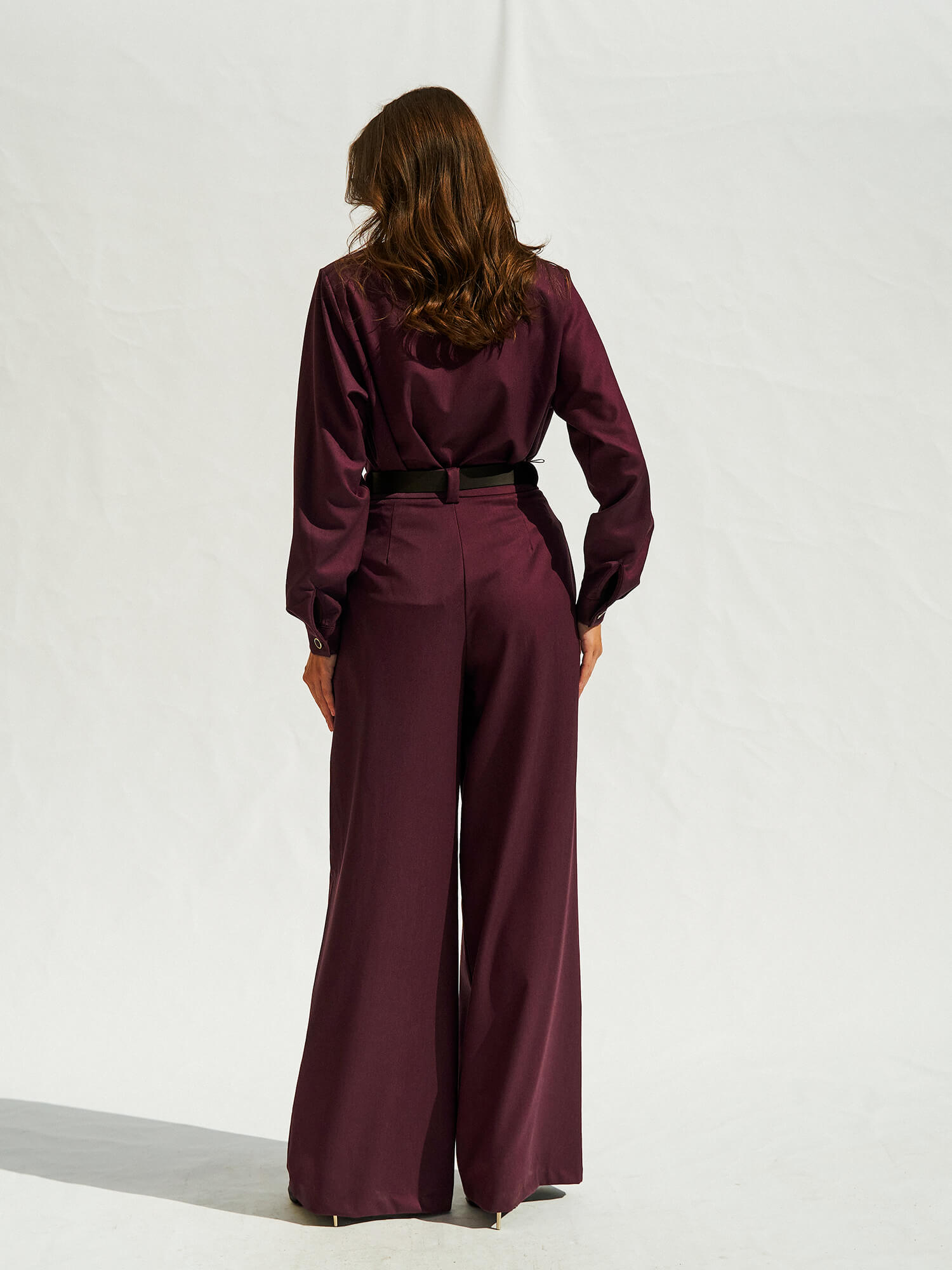 031571 Kemer Detaylı Pileli Pantolon