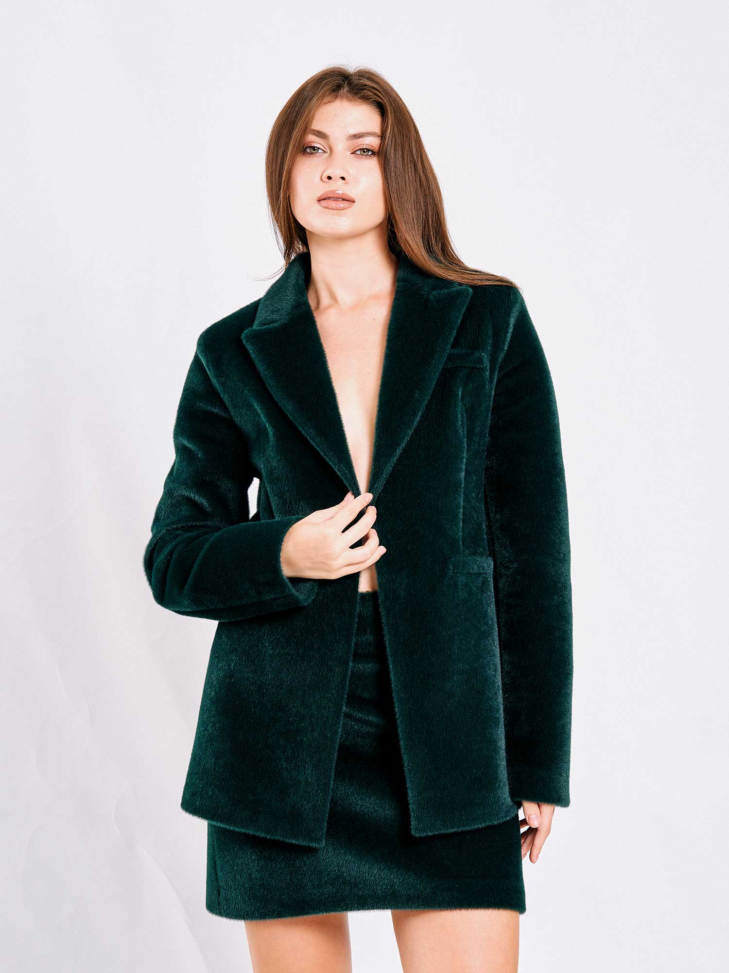 130997 Fleece Hemmed Wacky Jacket