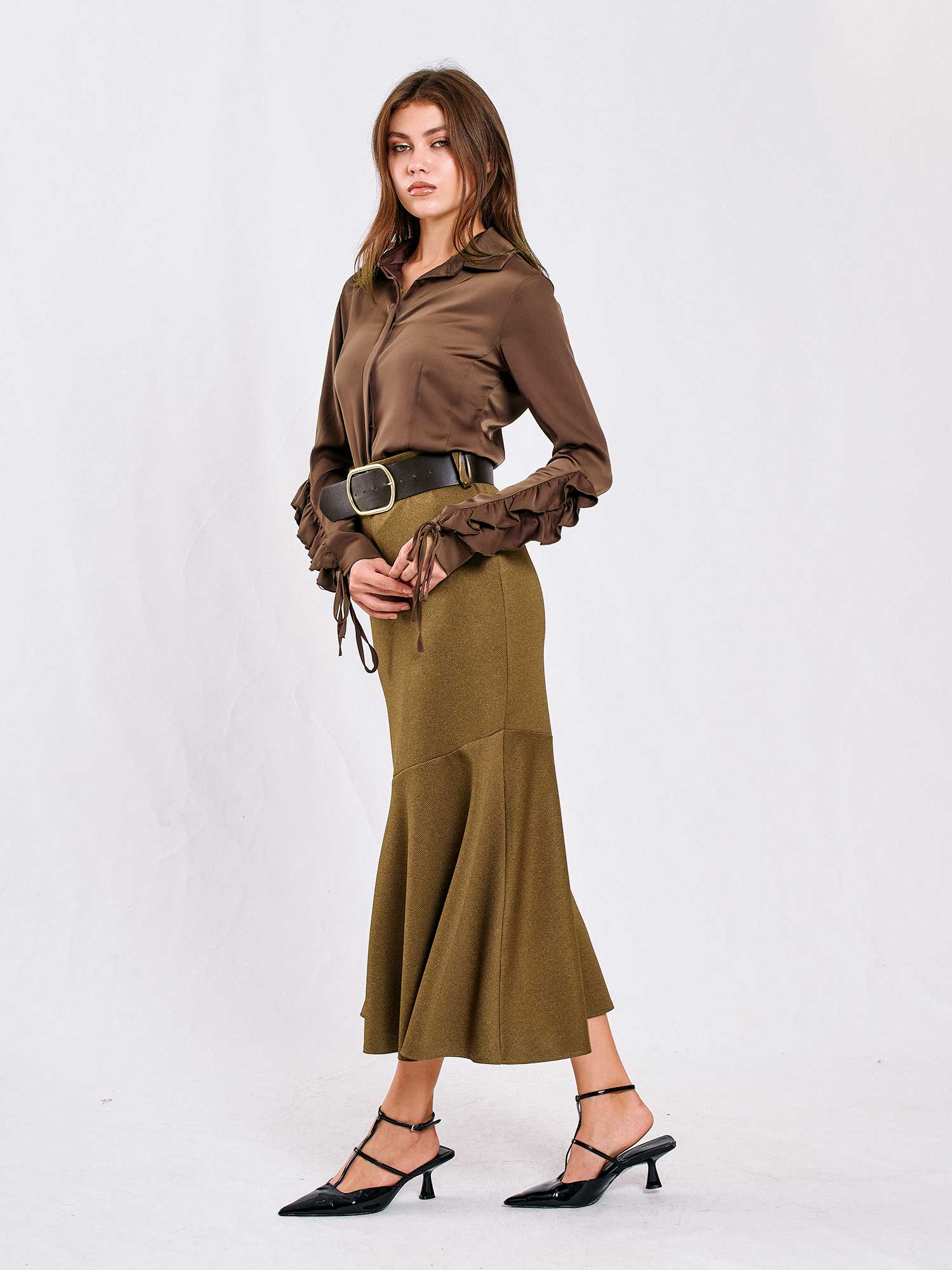 041119 Volanlı Kalem Etek