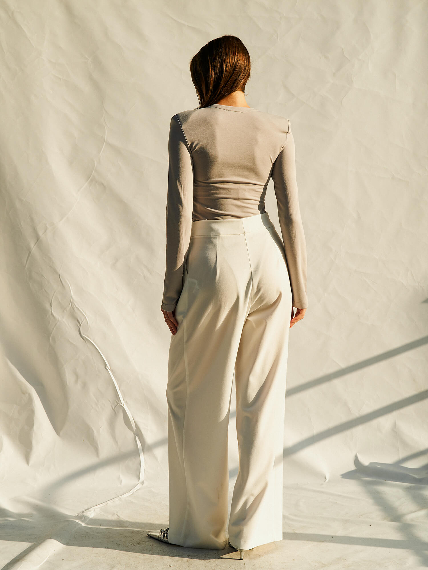 071768 Bisiklet Yaka Vatkalı Bodysuit