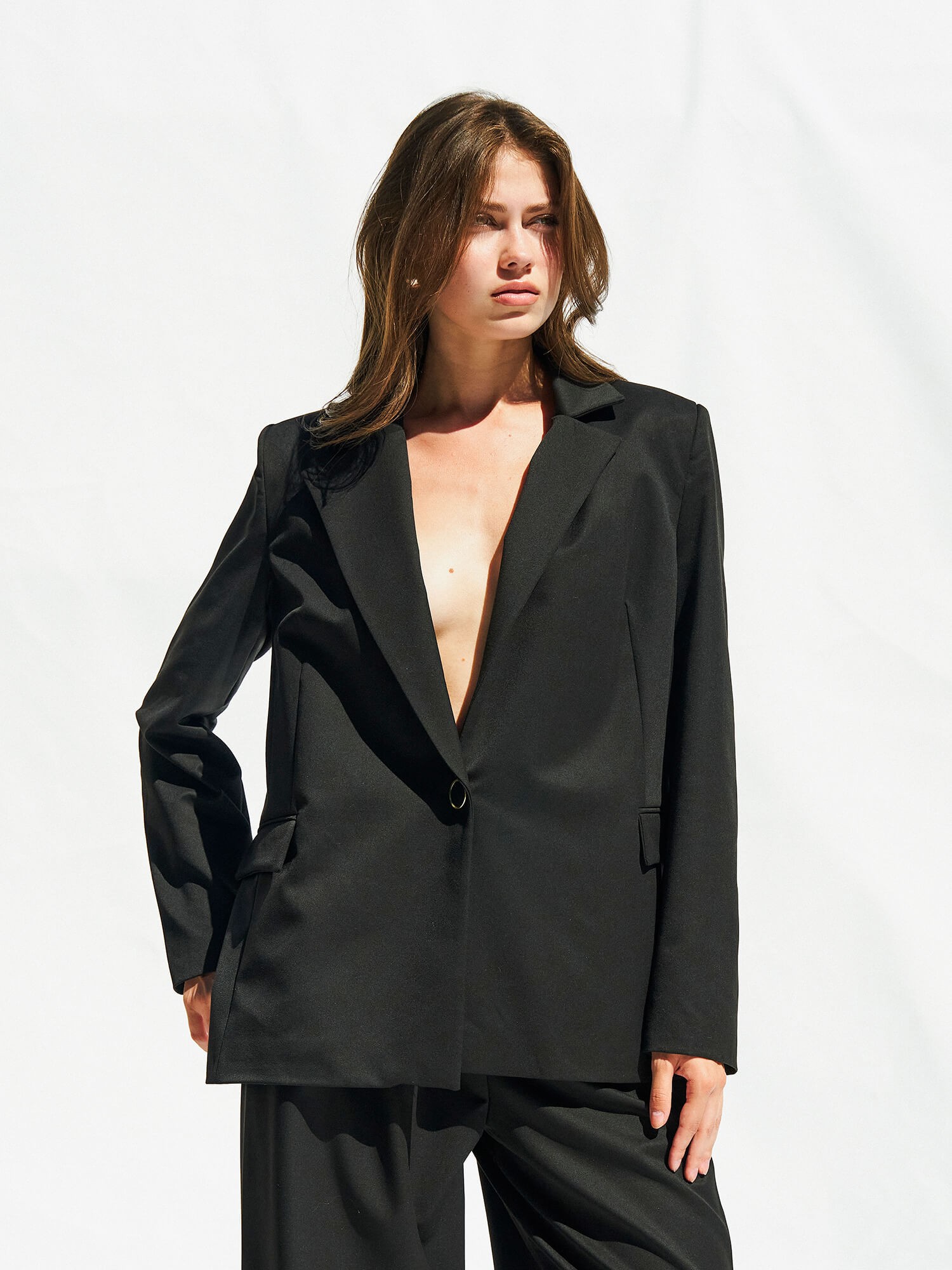 130984 Tek Düğmeli Blazer Ceket