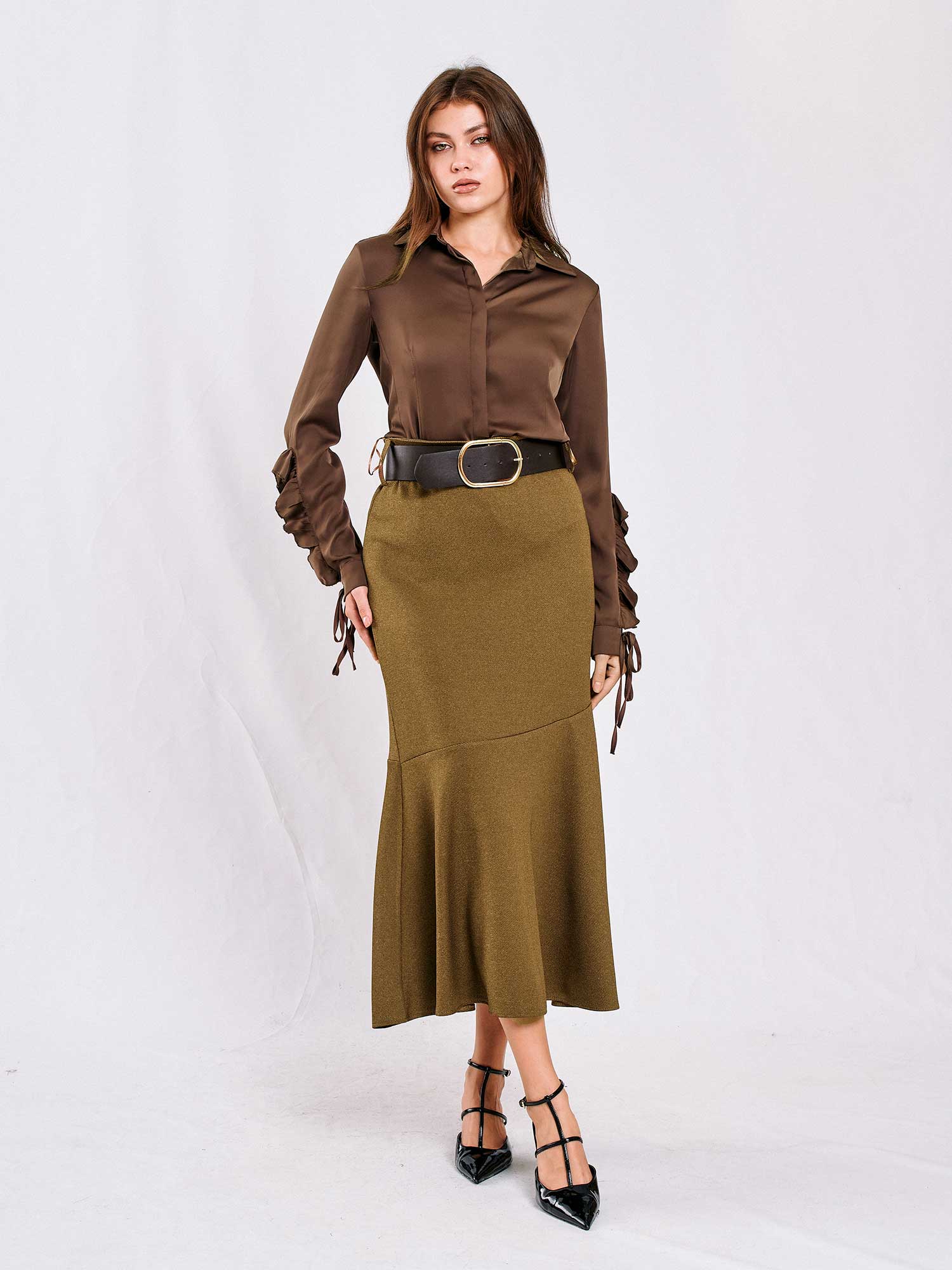 041119 Volanlı Kalem Etek