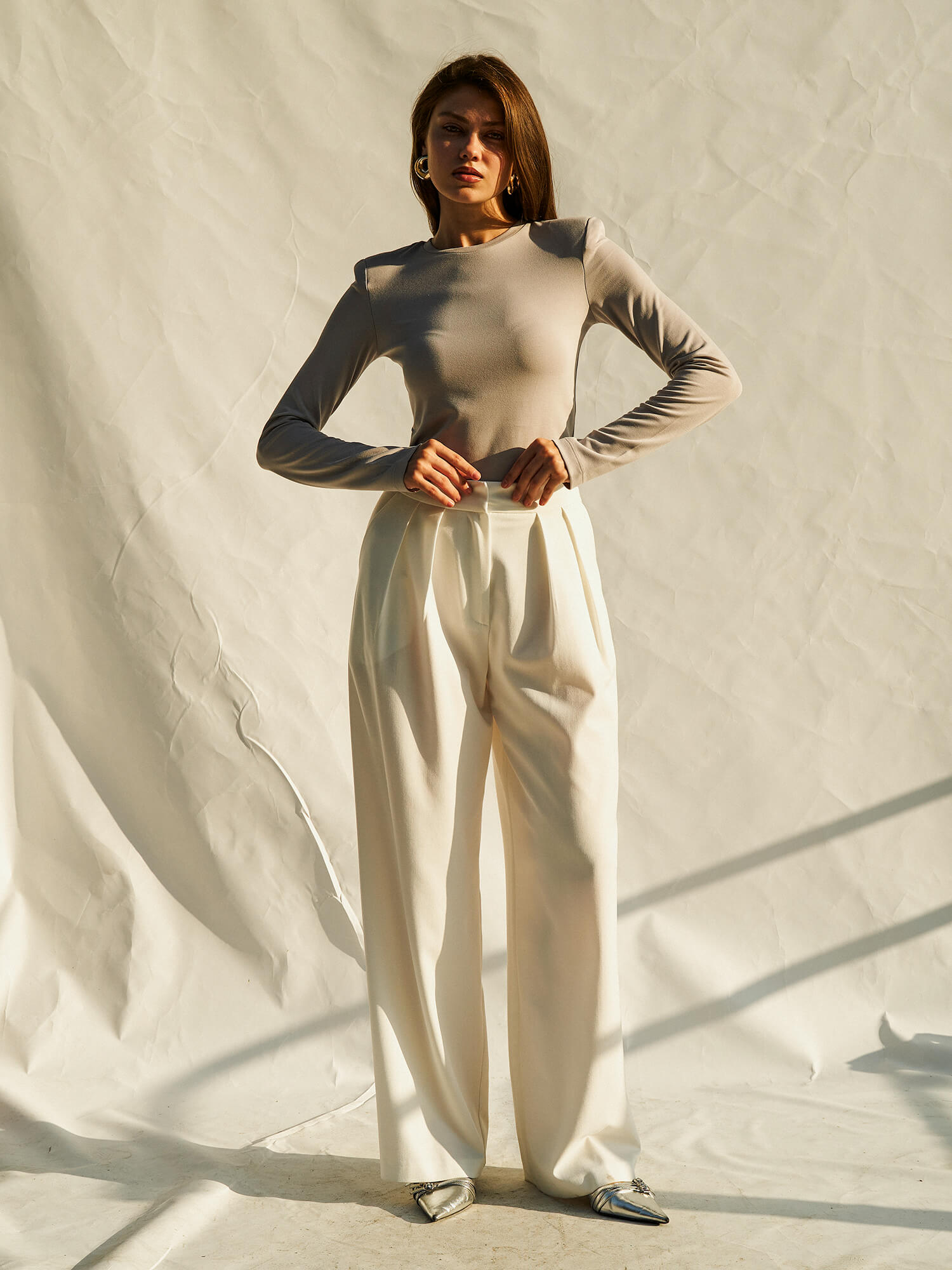 071768 Bisiklet Yaka Vatkalı Bodysuit