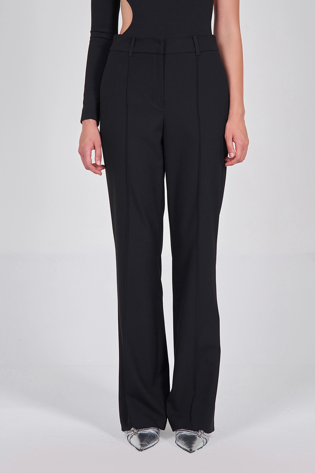 031259 Grass Stitched Trousers - Black