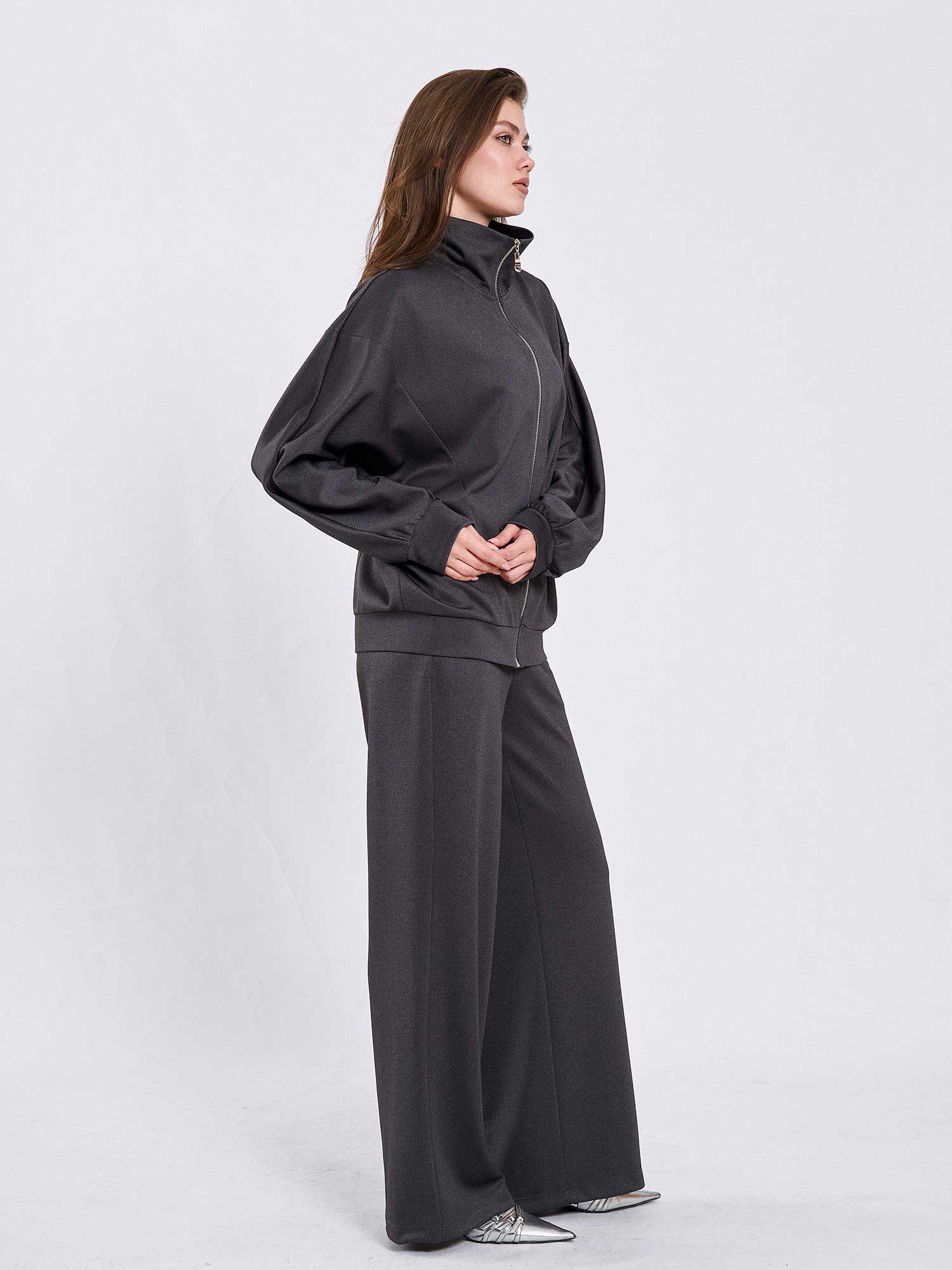 220594 Önü Fermuarlı Örme Eşofman Takım