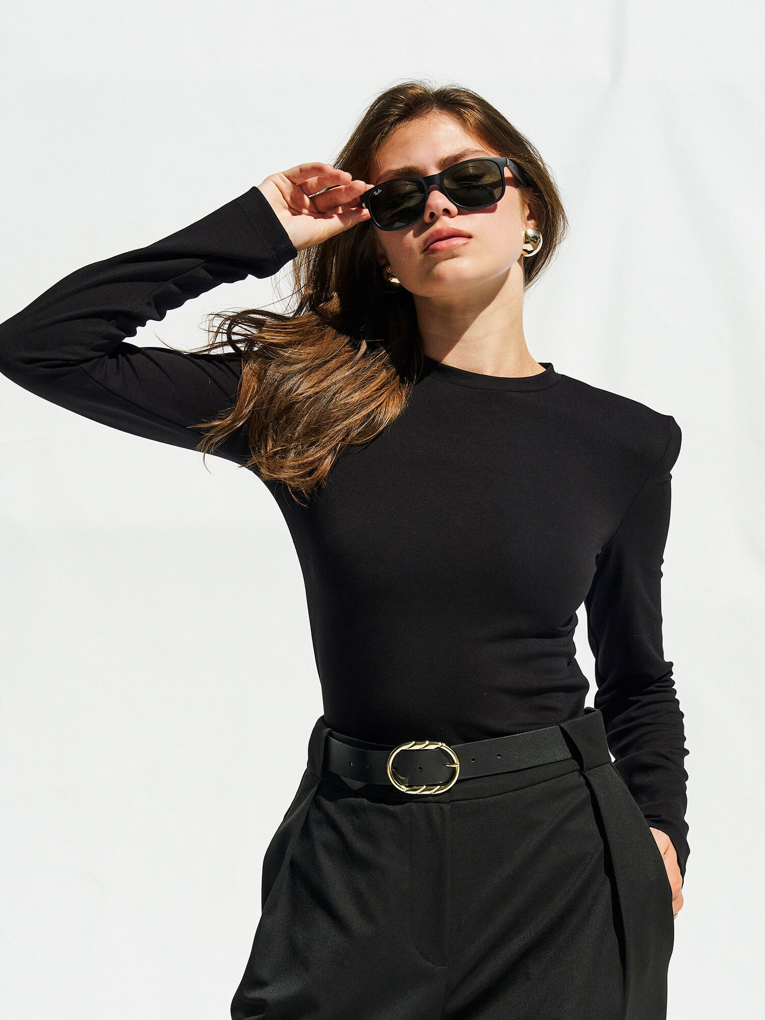 071768 Bisiklet Yaka Vatkalı Bodysuit