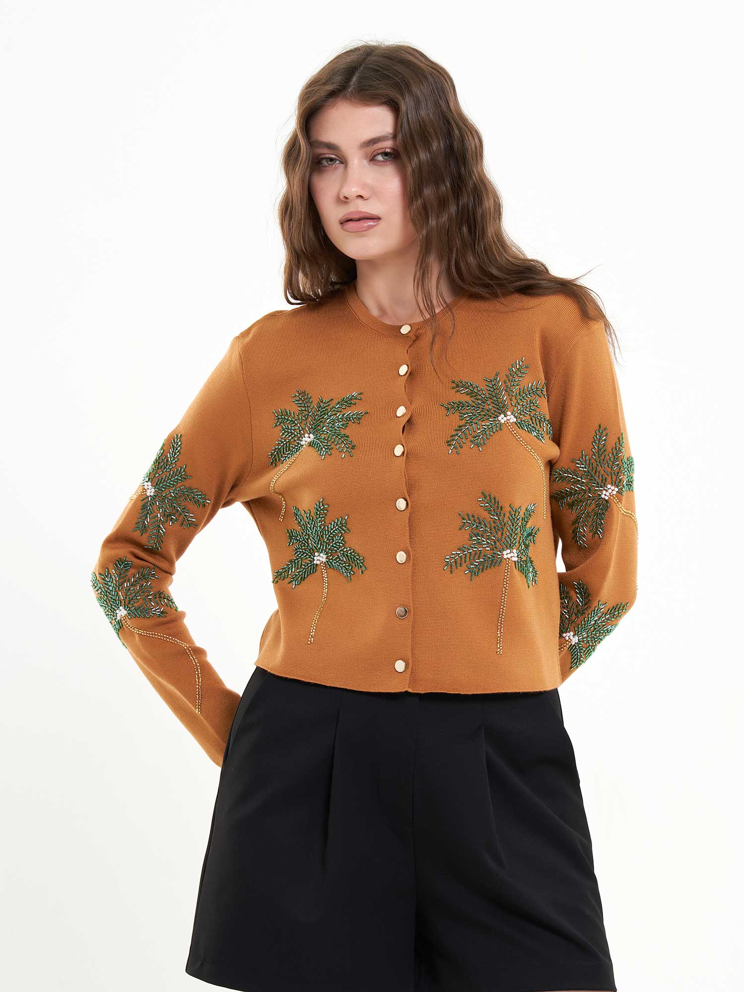 150525 Palmiye Boncuklu Hırka