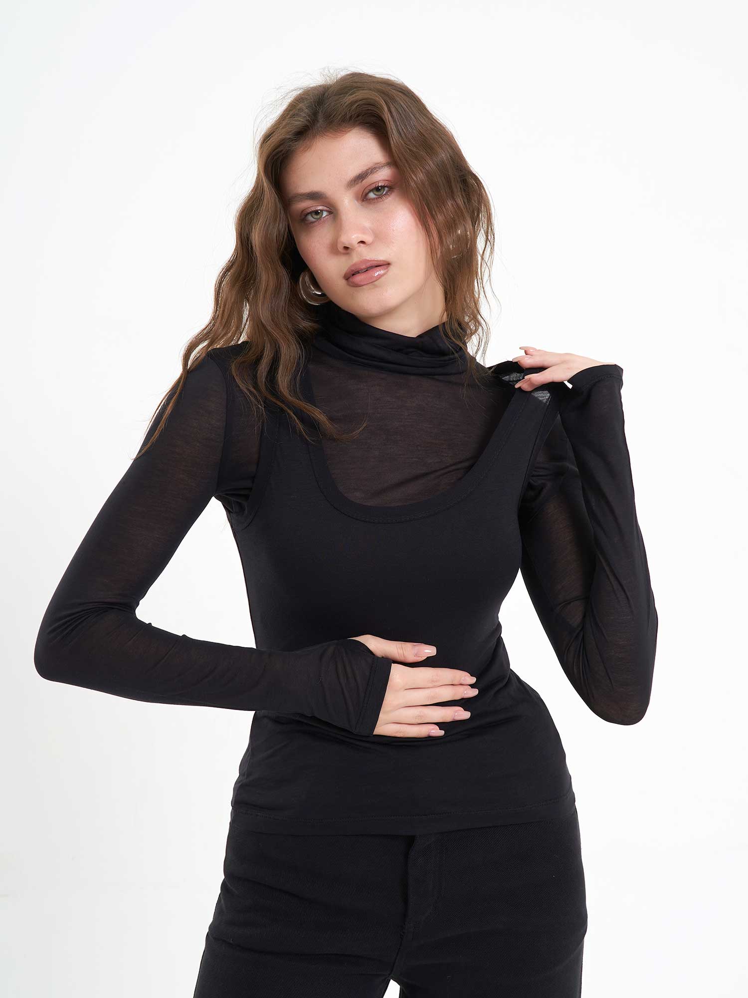 071790 Örme Atlet Detaylı Badi