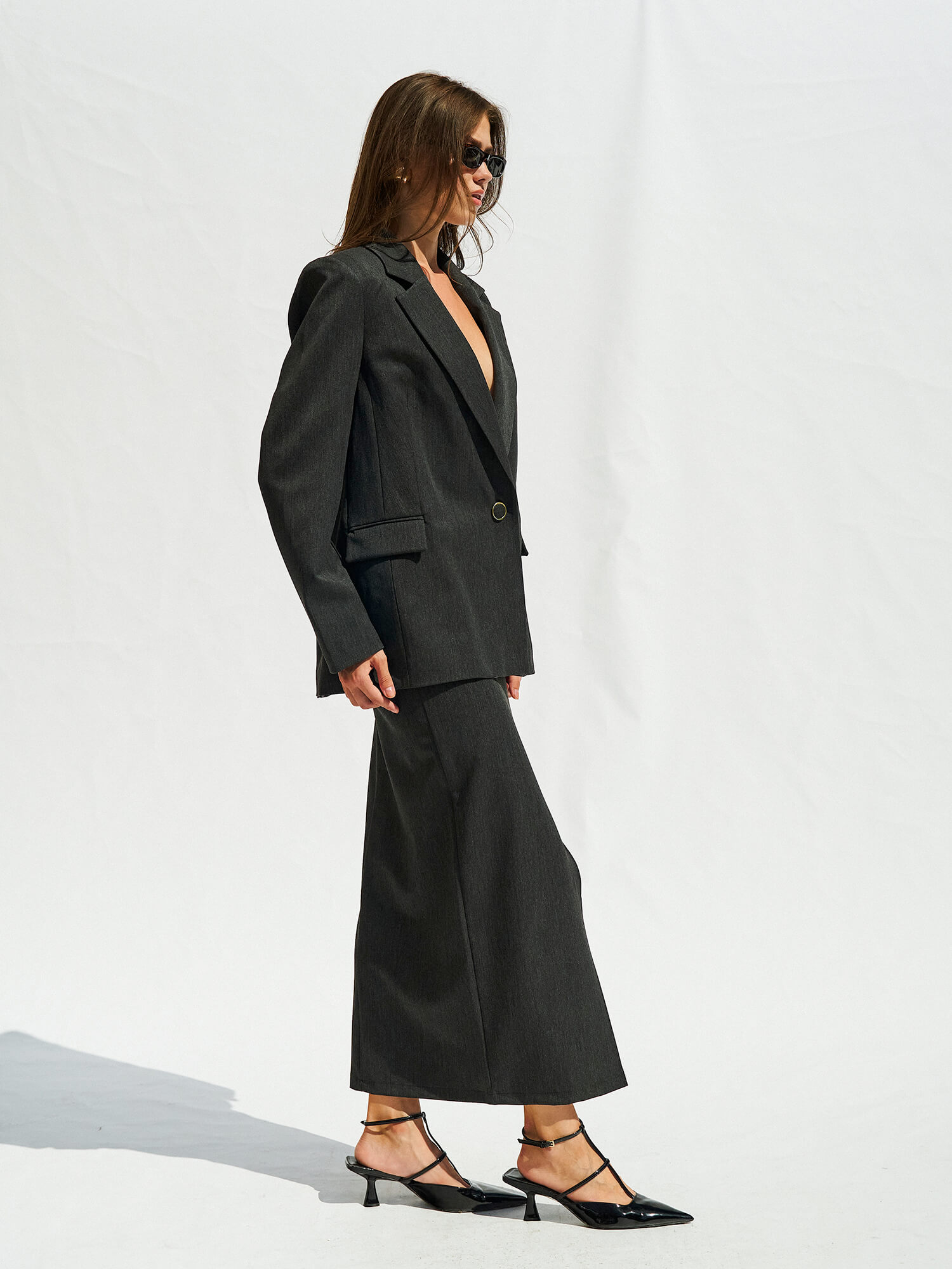 130984 Tek Düğmeli Blazer Ceket