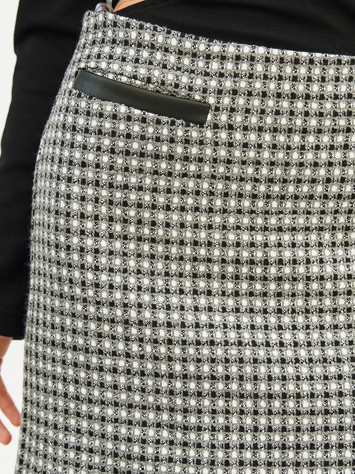 041117 Deri Fletolu Mini Etek