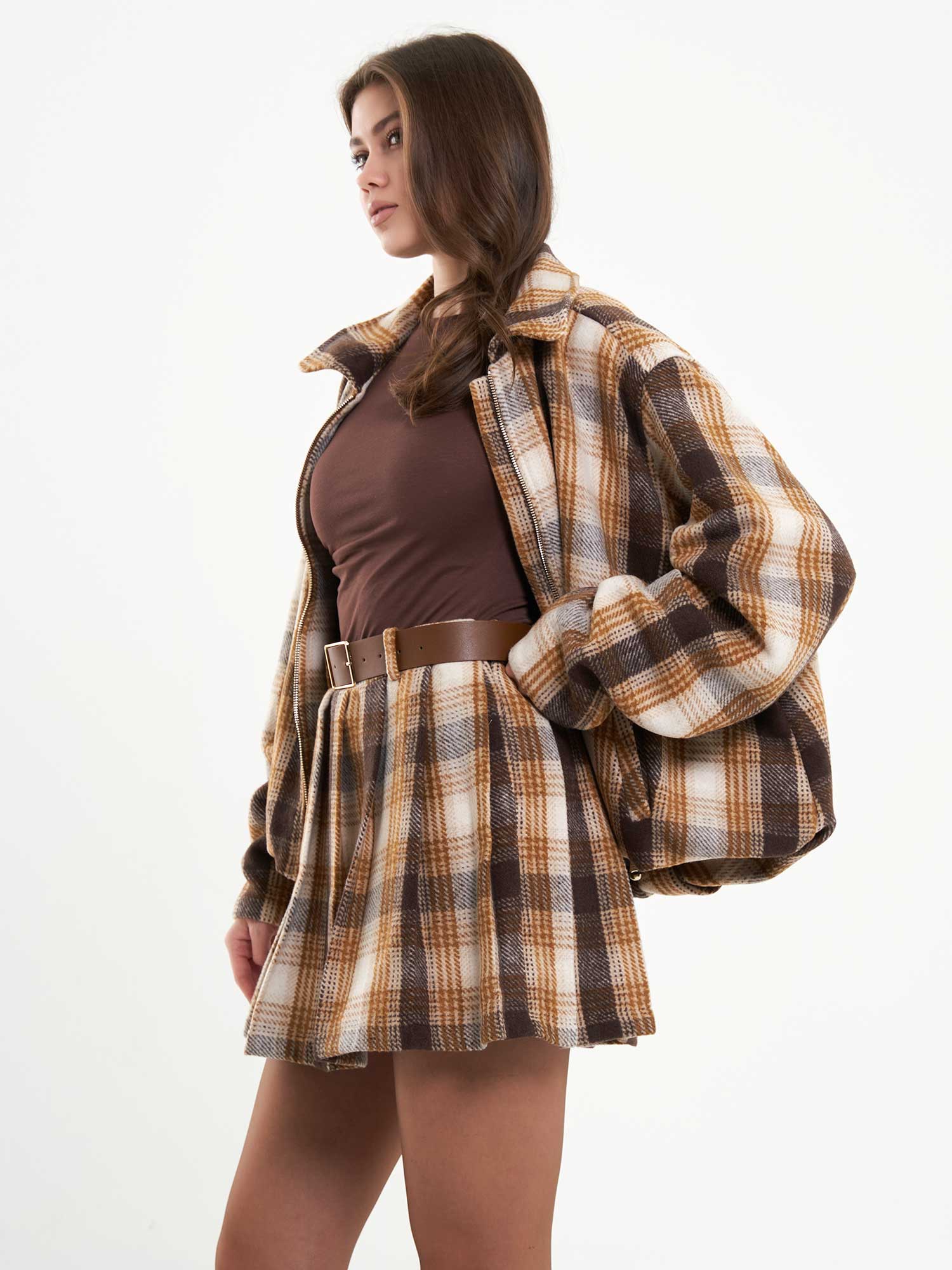 041125 Mini Pileli Etek